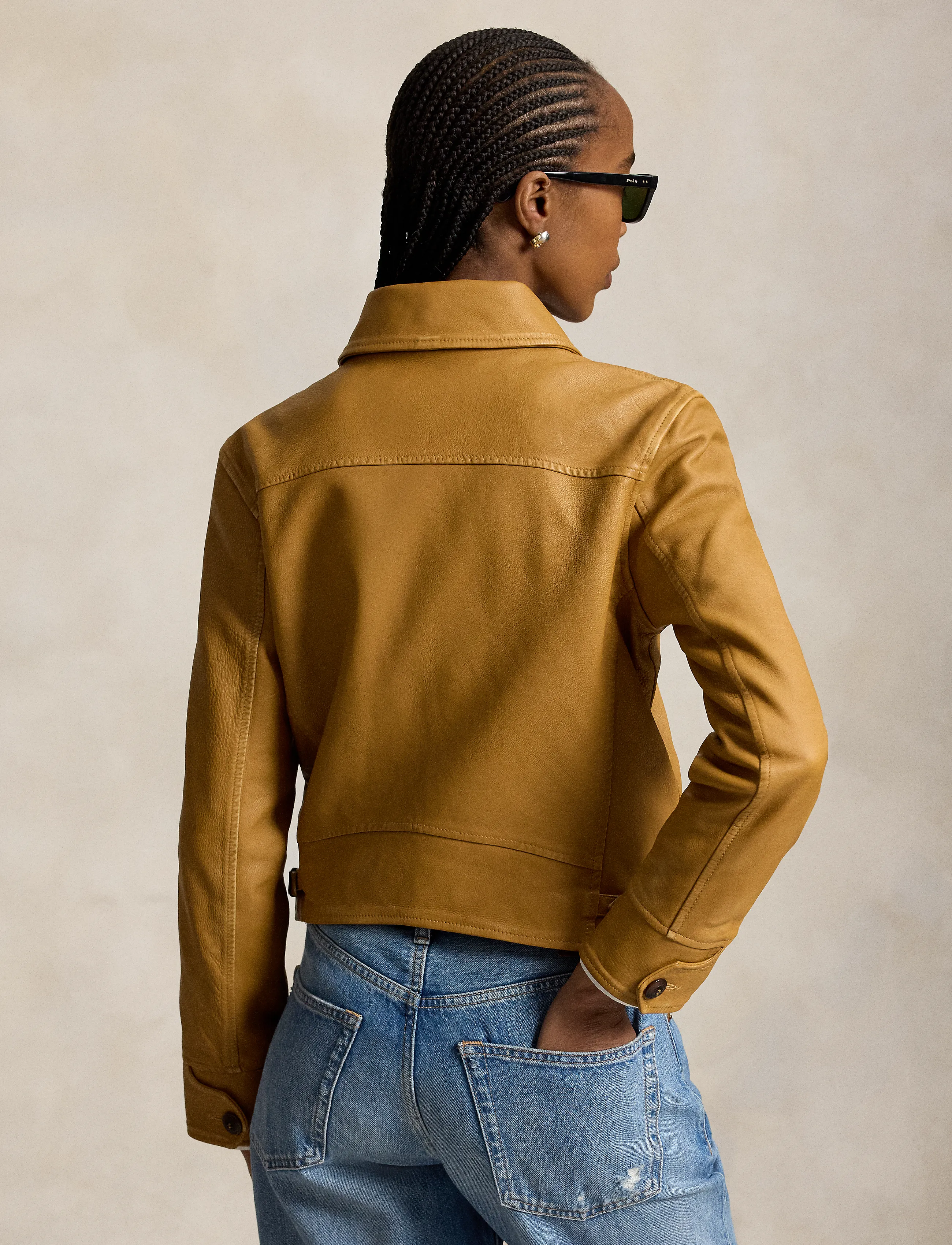 Polo Ralph Lauren - Shawl-Collar Leather Jacket - light tan - 2