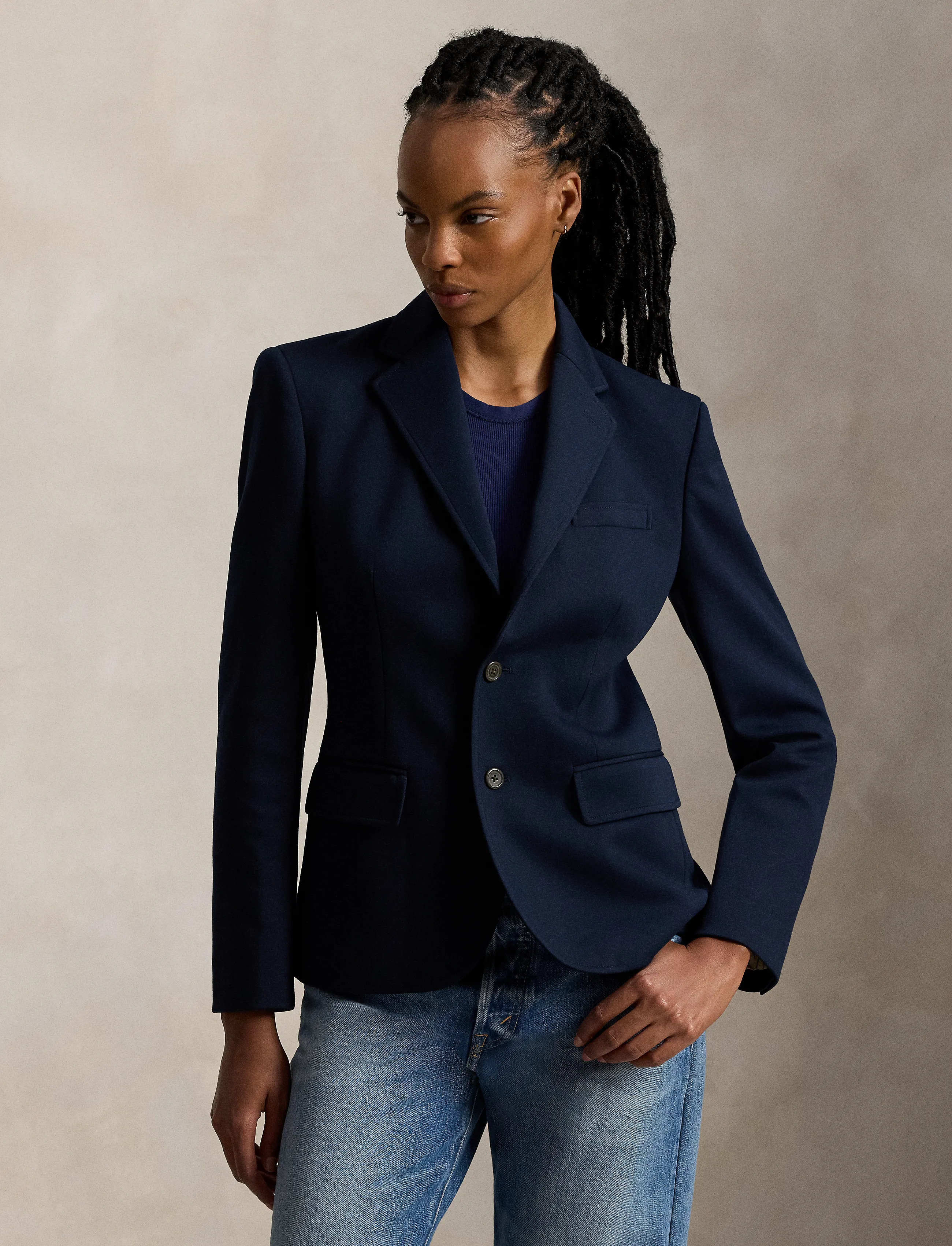 Polo Ralph Lauren - Single-Breasted Ponte Blazer - einreihige blazer - aviator navy - 4