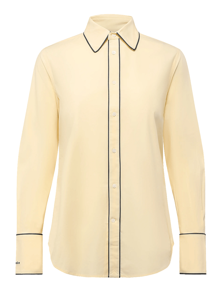 Polo Ralph Lauren - Stretch Slim Fit Stretch Cotton Shirt - långärmade skjortor - t bird yellow - 1