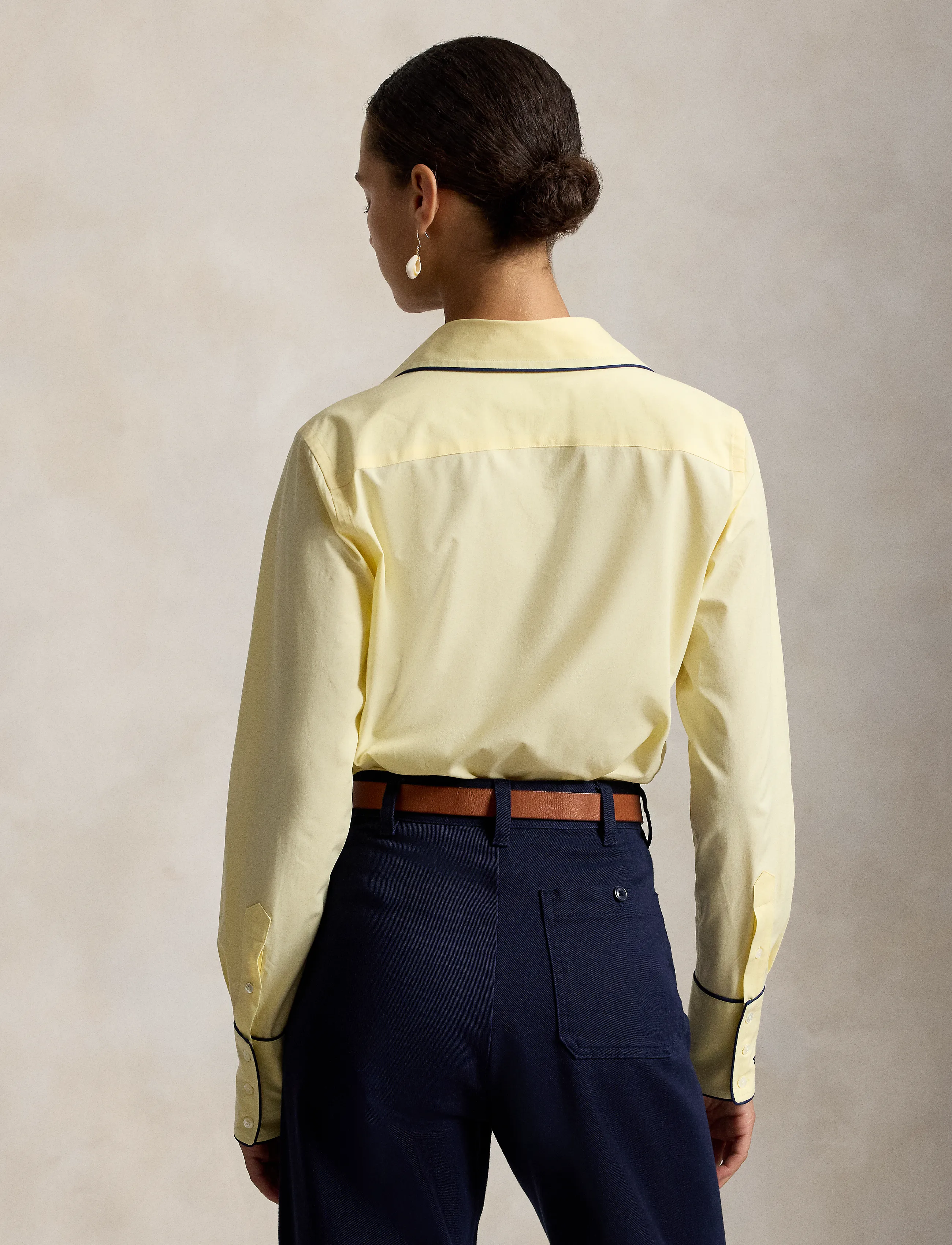 Polo Ralph Lauren - Stretch Slim Fit Stretch Cotton Shirt - långärmade skjortor - t bird yellow - 3