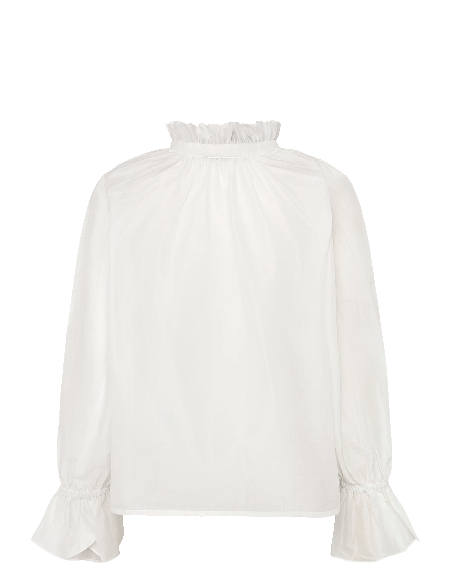 Polo Ralph Lauren - Cotton-Silk Organdy Shirt - långärmade blusar - white - 2