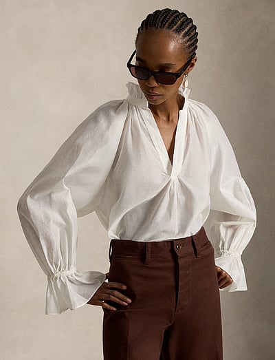Polo Ralph Lauren Cotton-silk Organdy Shirt (White/Vit) - 3595 kr