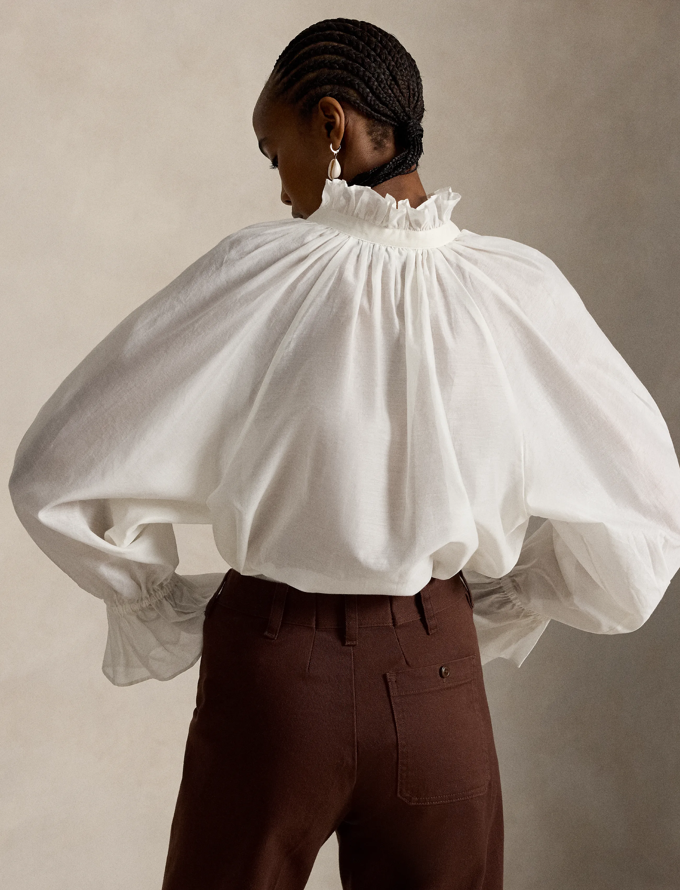 Polo Ralph Lauren - Cotton-Silk Organdy Shirt - langärmelige blusen - white - 2