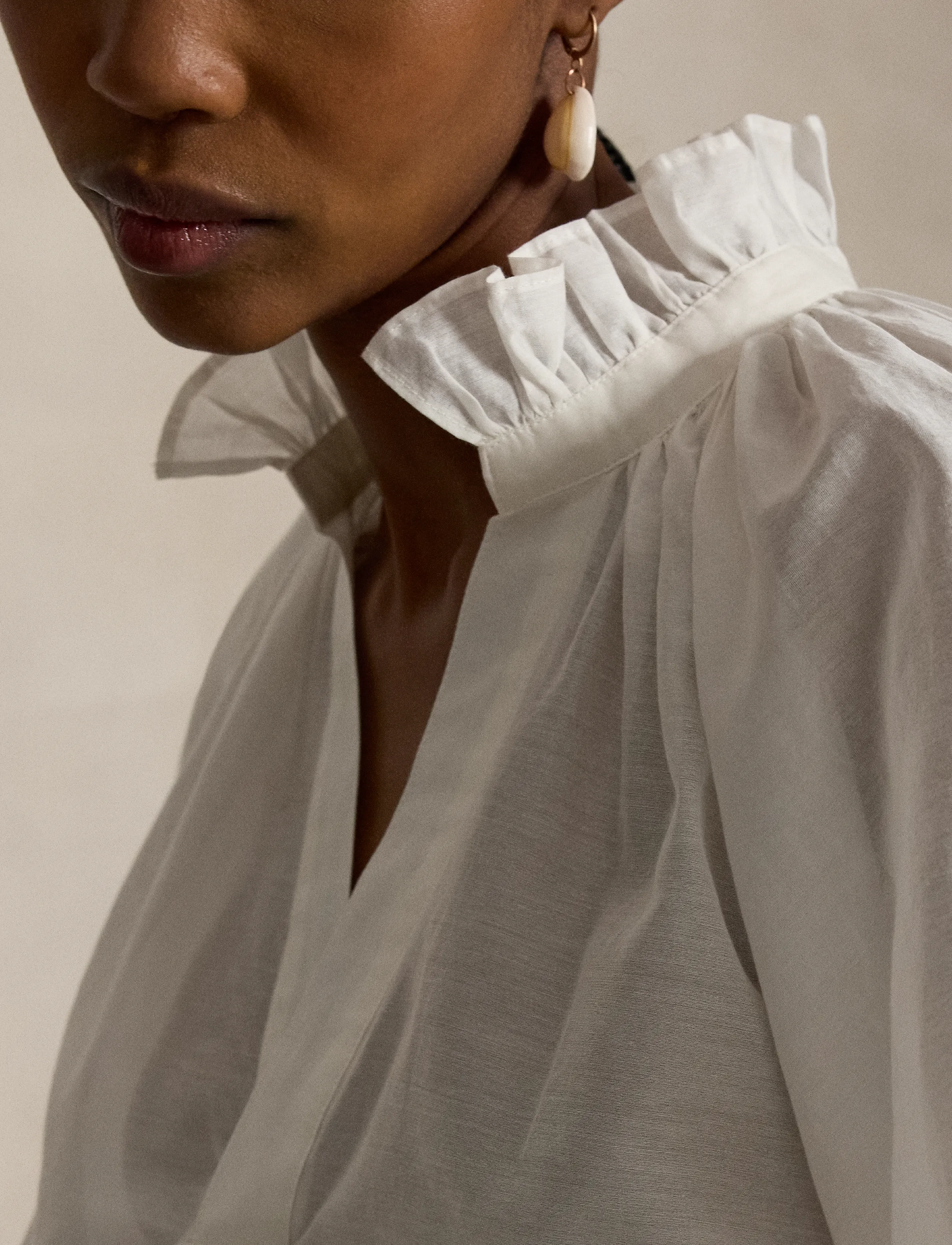 Polo Ralph Lauren - Cotton-Silk Organdy Shirt - langärmelige blusen - white - 3