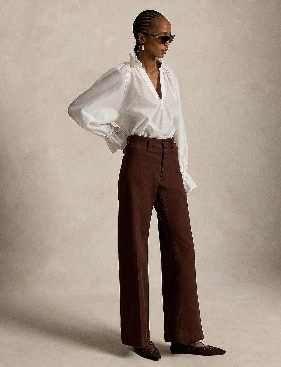 Polo Ralph Lauren - Cotton-Silk Organdy Shirt - langärmelige blusen - white - 4
