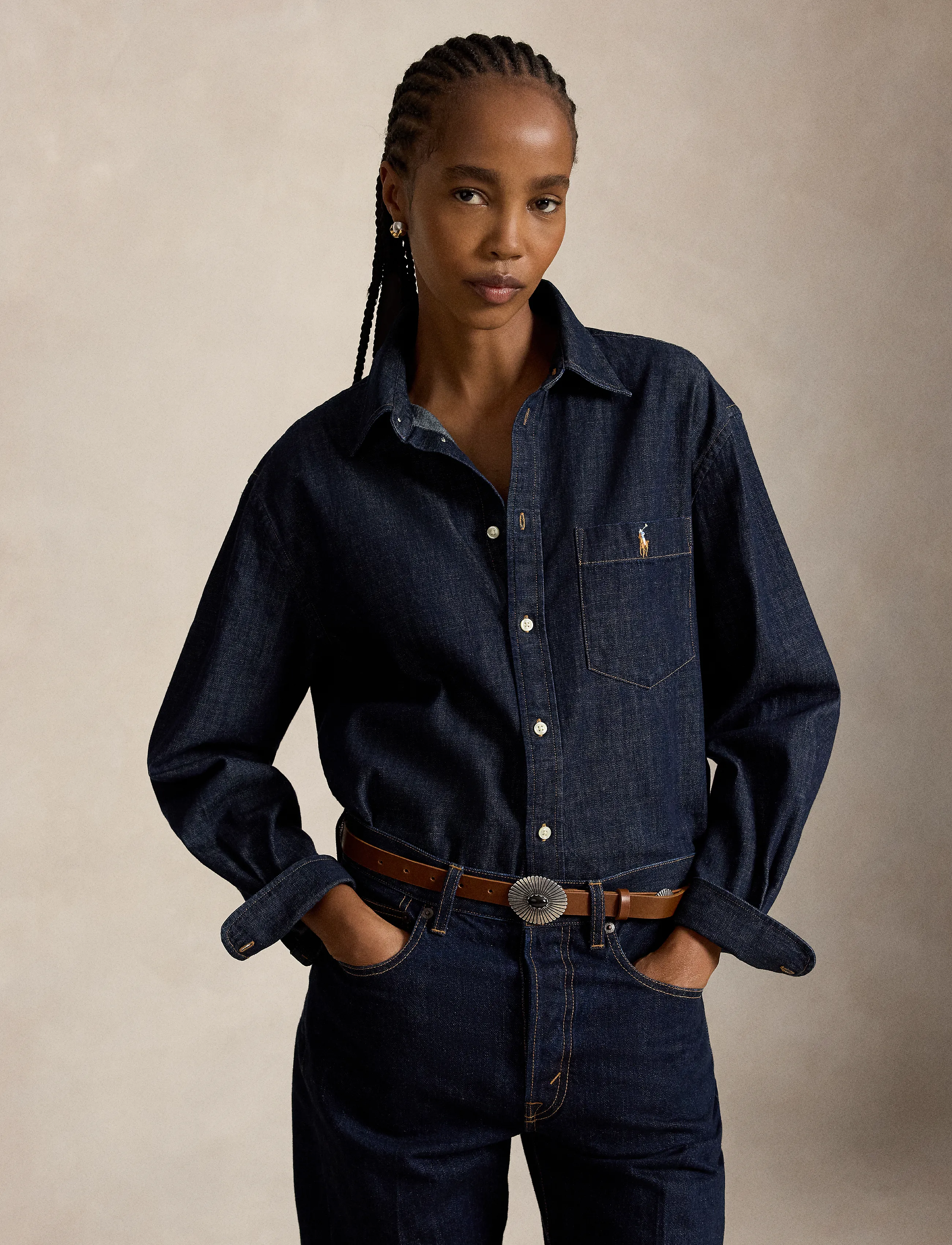 Polo Ralph Lauren The Big Denim Shirt - Blusen & Hemden - JEMISONS WASH / navy