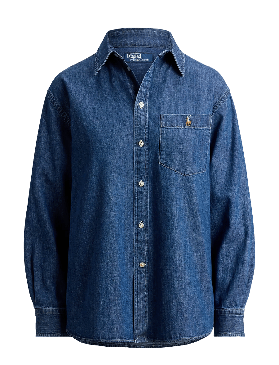 Polo Ralph Lauren - The Big Cotton Denim Shirt - lapia wash - 1