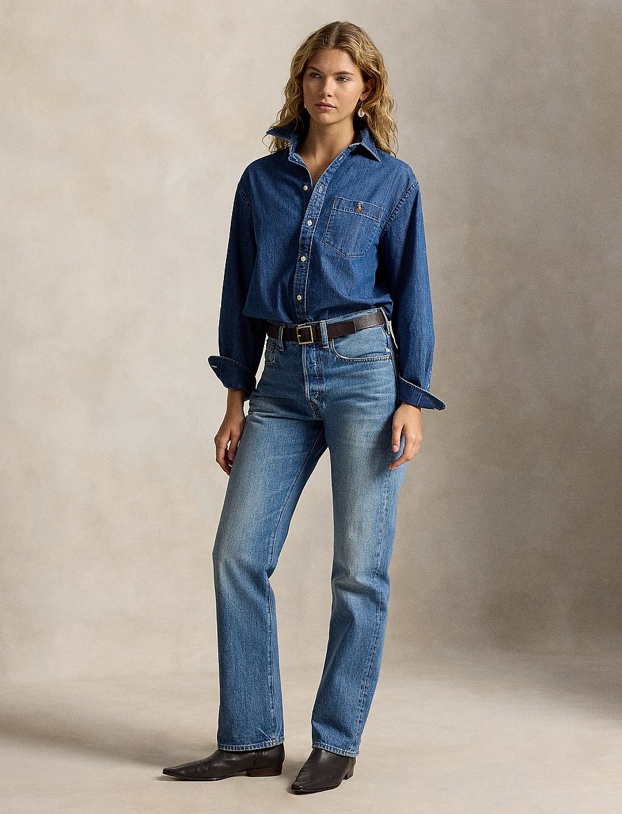 Polo Ralph Lauren - The Big Cotton Denim Shirt - lapia wash - 4