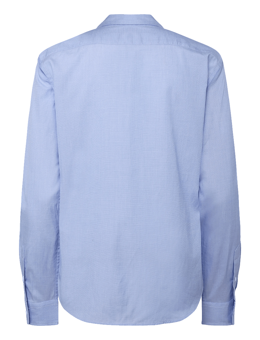 Polo Ralph Lauren - Slim Fit Cotton Tie-Neck Shirt - långärmade skjortor - medium blue - 2