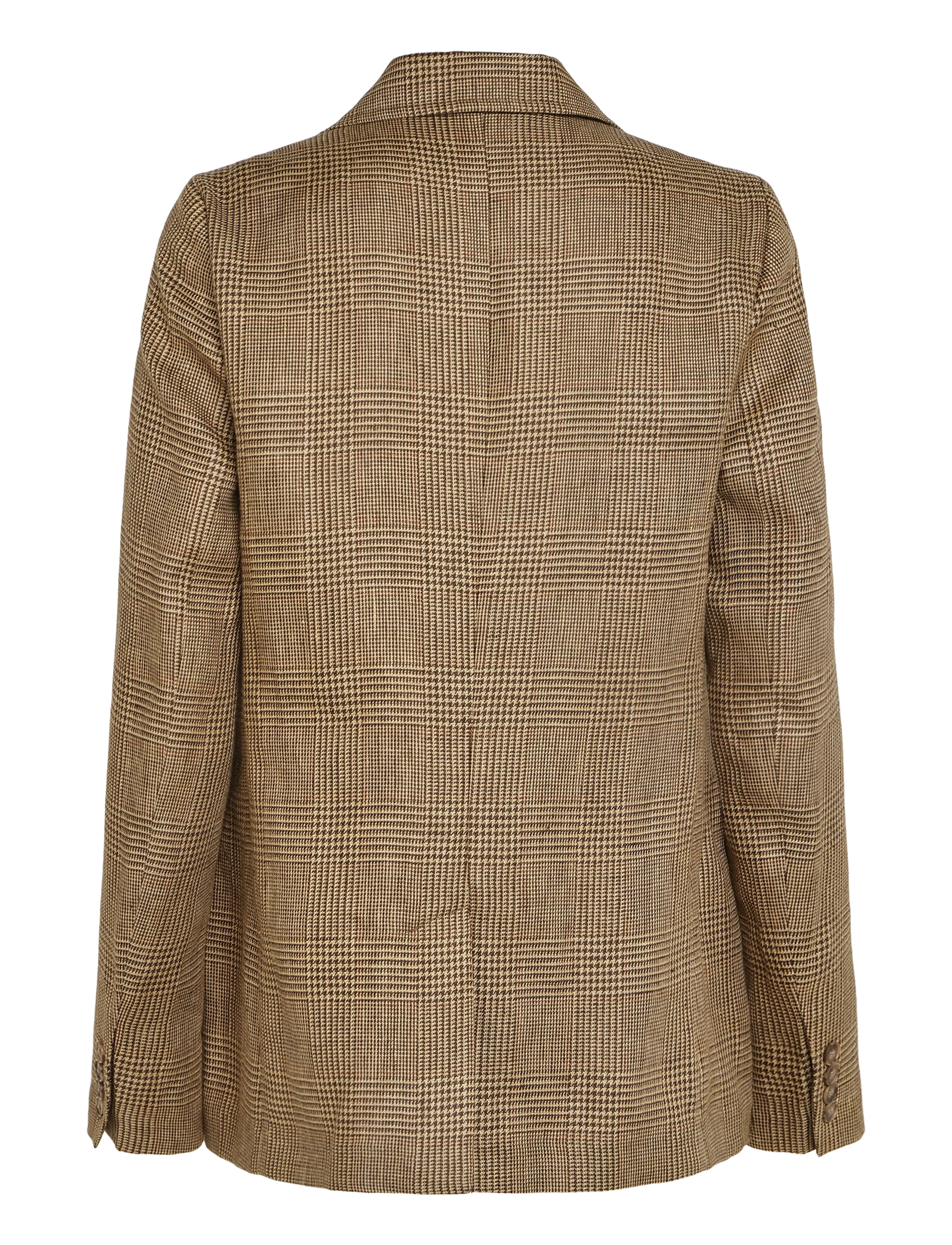 Polo Ralph Lauren - Single-Breasted Plaid Linen Tweed Blazer - brown/tan glen ch - 2