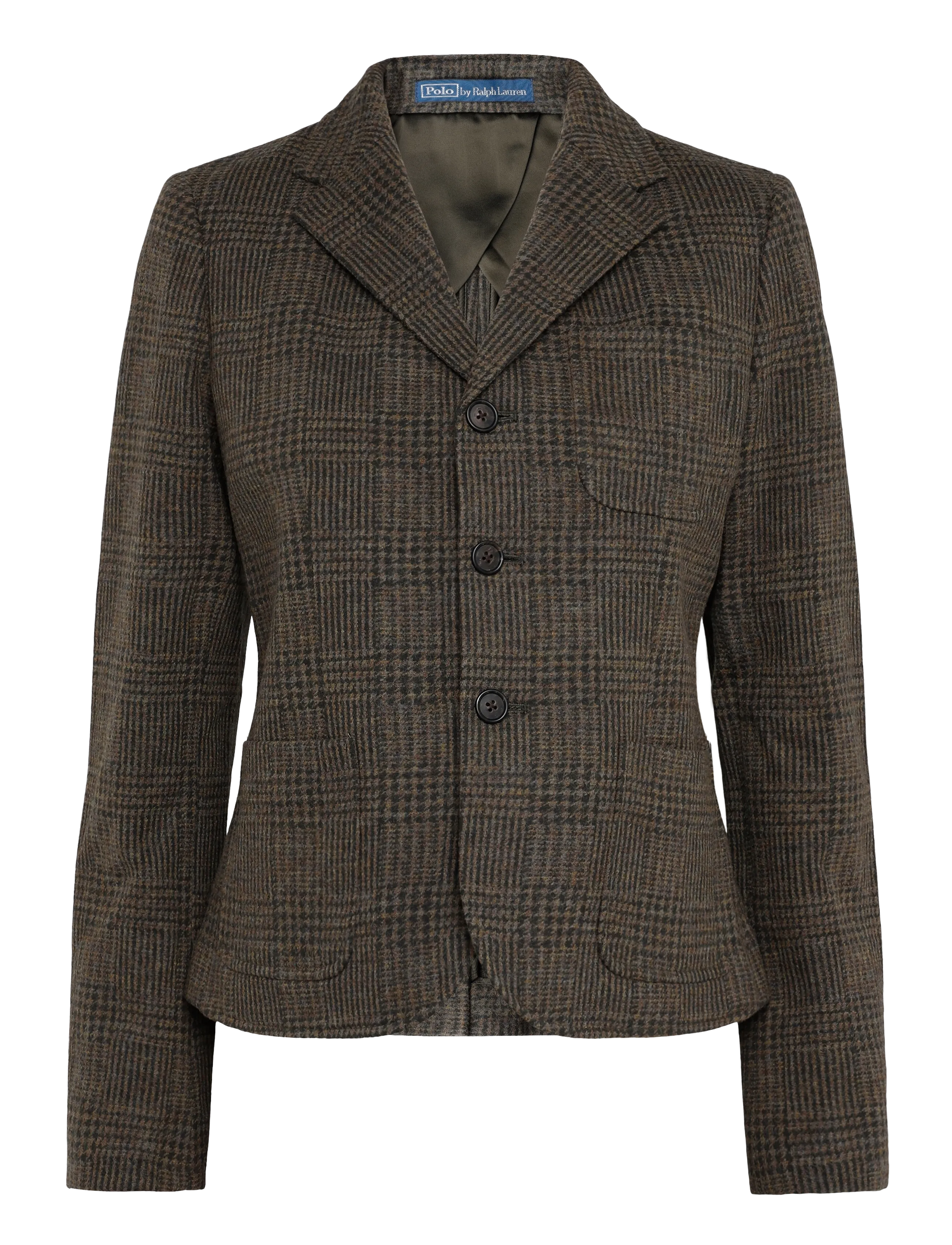 Polo Ralph Lauren Single-Breasted Glen Check Blazer - Single breasted blazers - LODEN GLENCHECK / brown