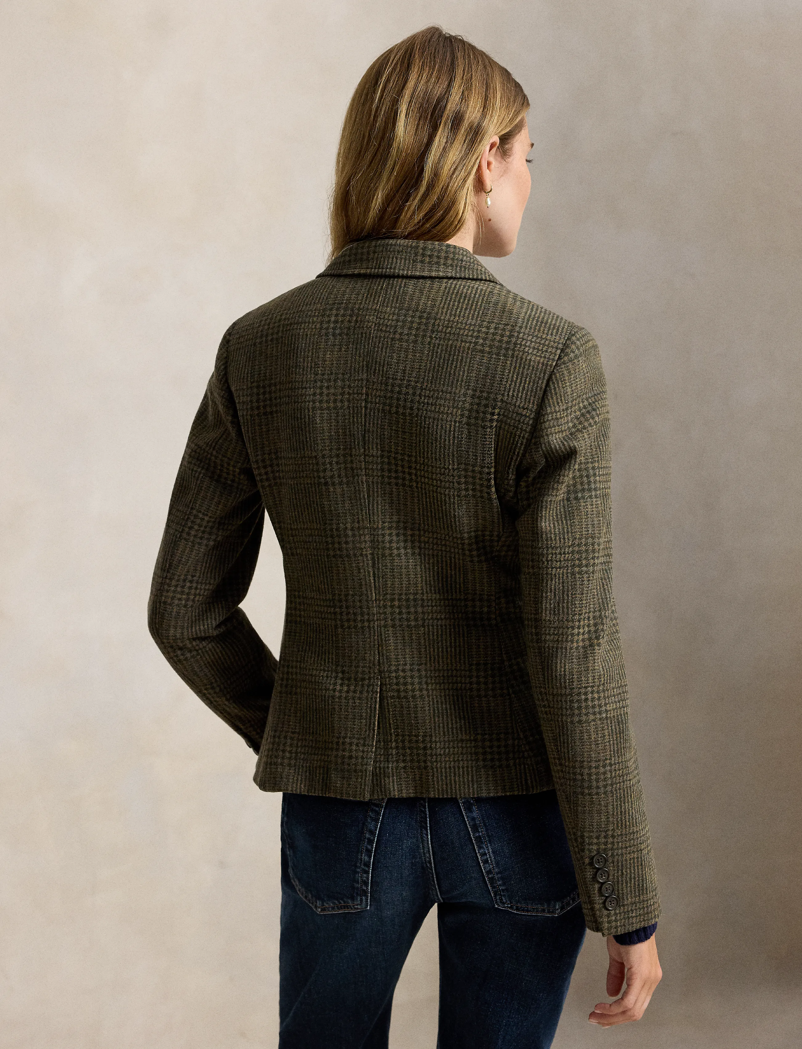 Polo Ralph Lauren - Single-Breasted Glen Check Blazer - Üherealised pintsakud - loden glencheck - 3