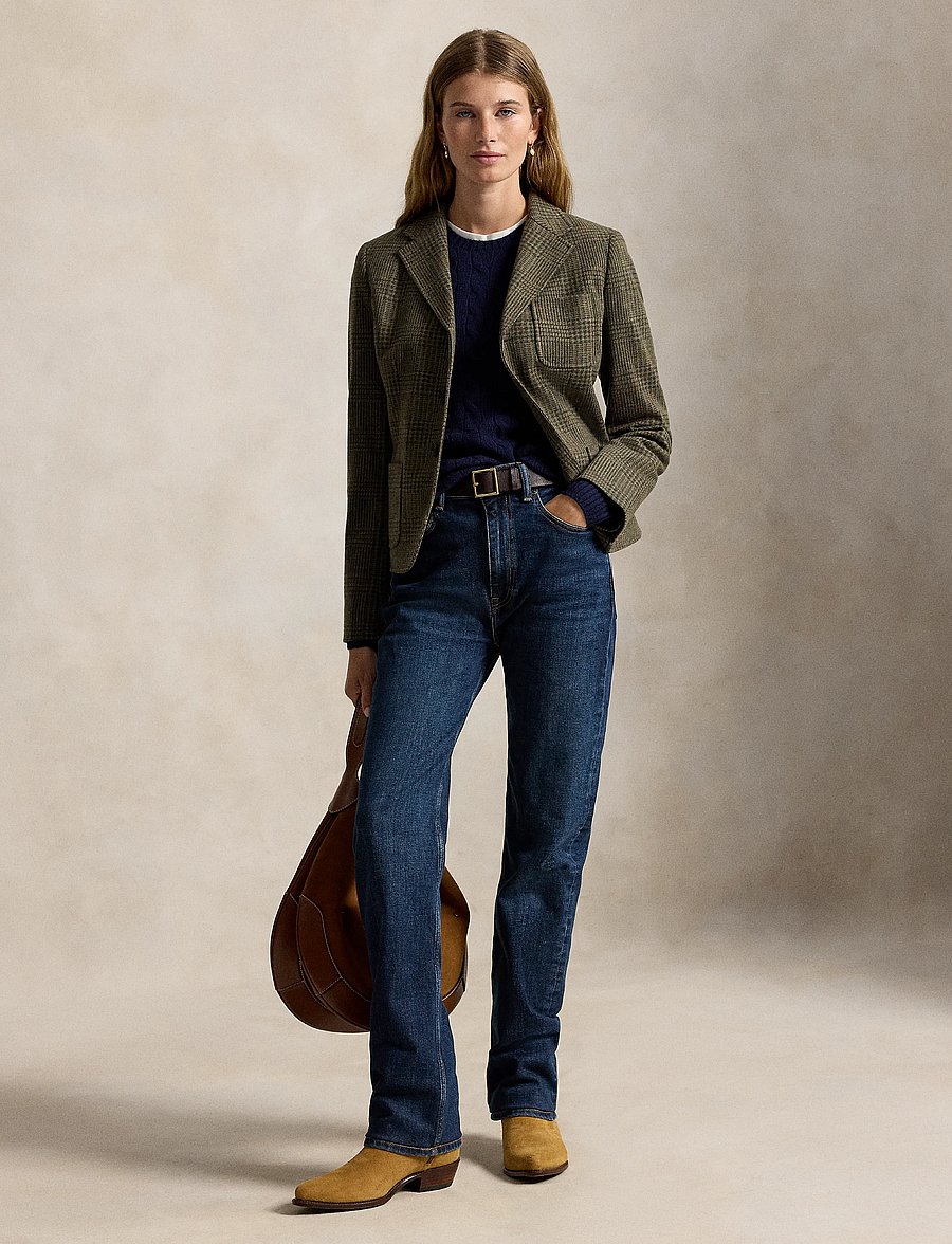 Polo Ralph Lauren - Single-Breasted Glen Check Blazer - Üherealised pintsakud - loden glencheck - 5