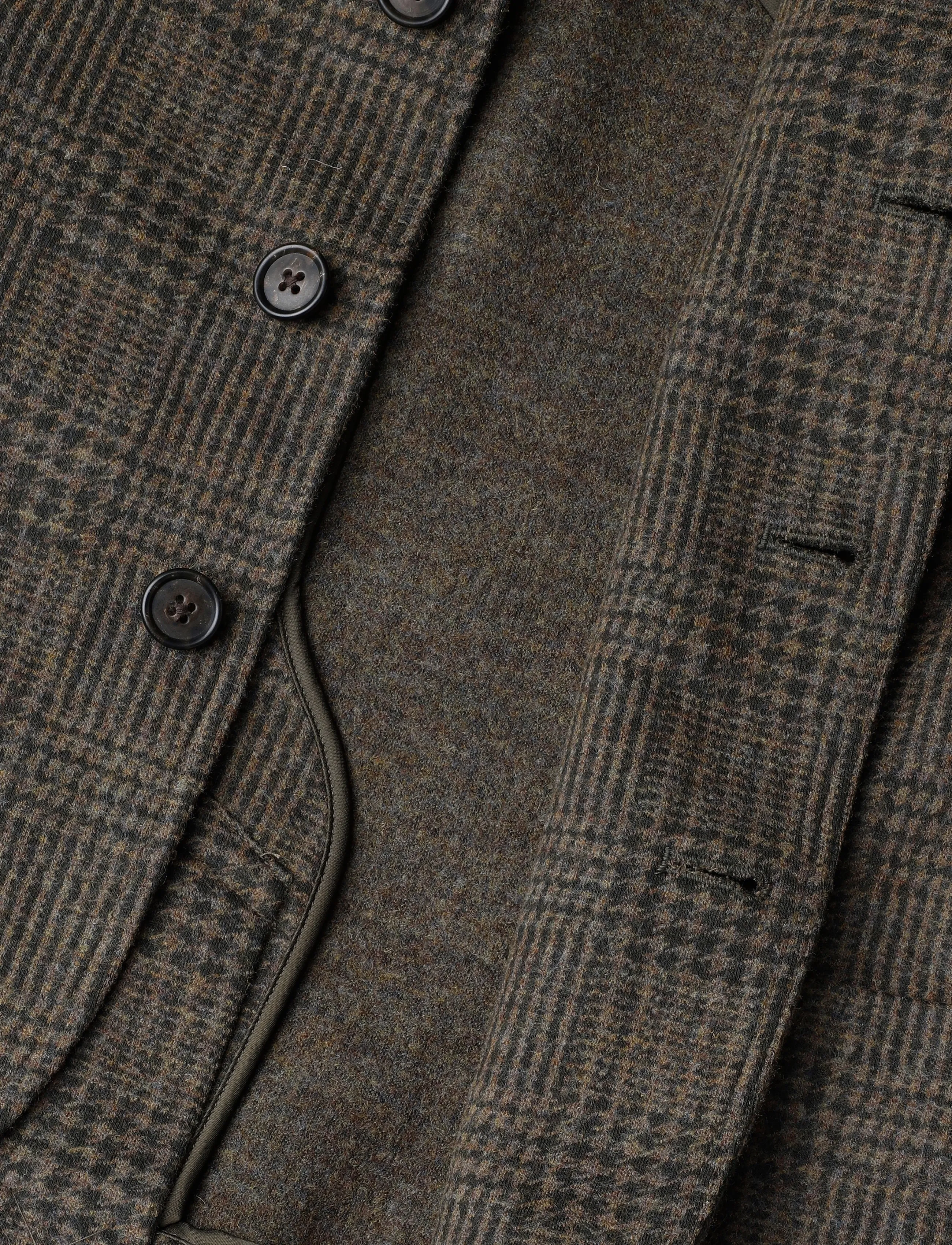 Polo Ralph Lauren - Single-Breasted Glen Check Blazer - single breasted blazers - loden glencheck - 3