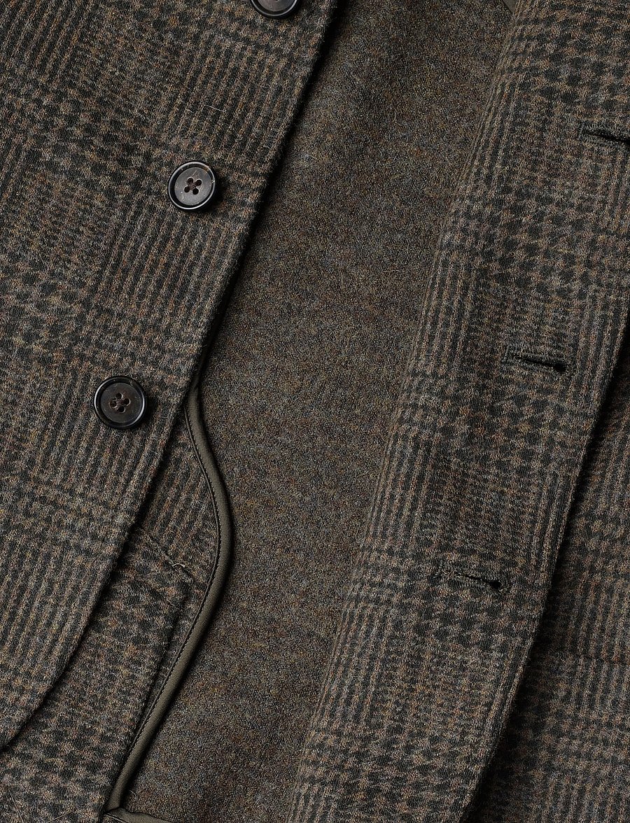 Polo Ralph Lauren - Single-Breasted Glen Check Blazer - single breasted blazers - loden glencheck - 3