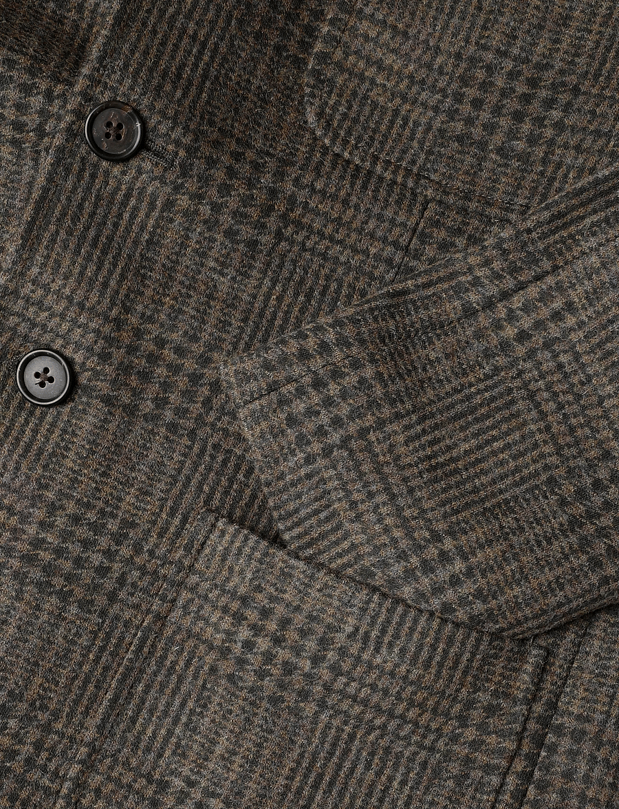 Polo Ralph Lauren - Single-Breasted Glen Check Blazer - single breasted blazers - loden glencheck - 4