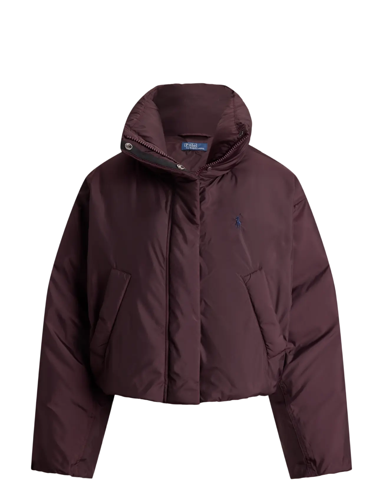 Polo Ralph Lauren Cropped Down Puffer Jacket, L, Jackets, Burgunderrot - Padded Frauen