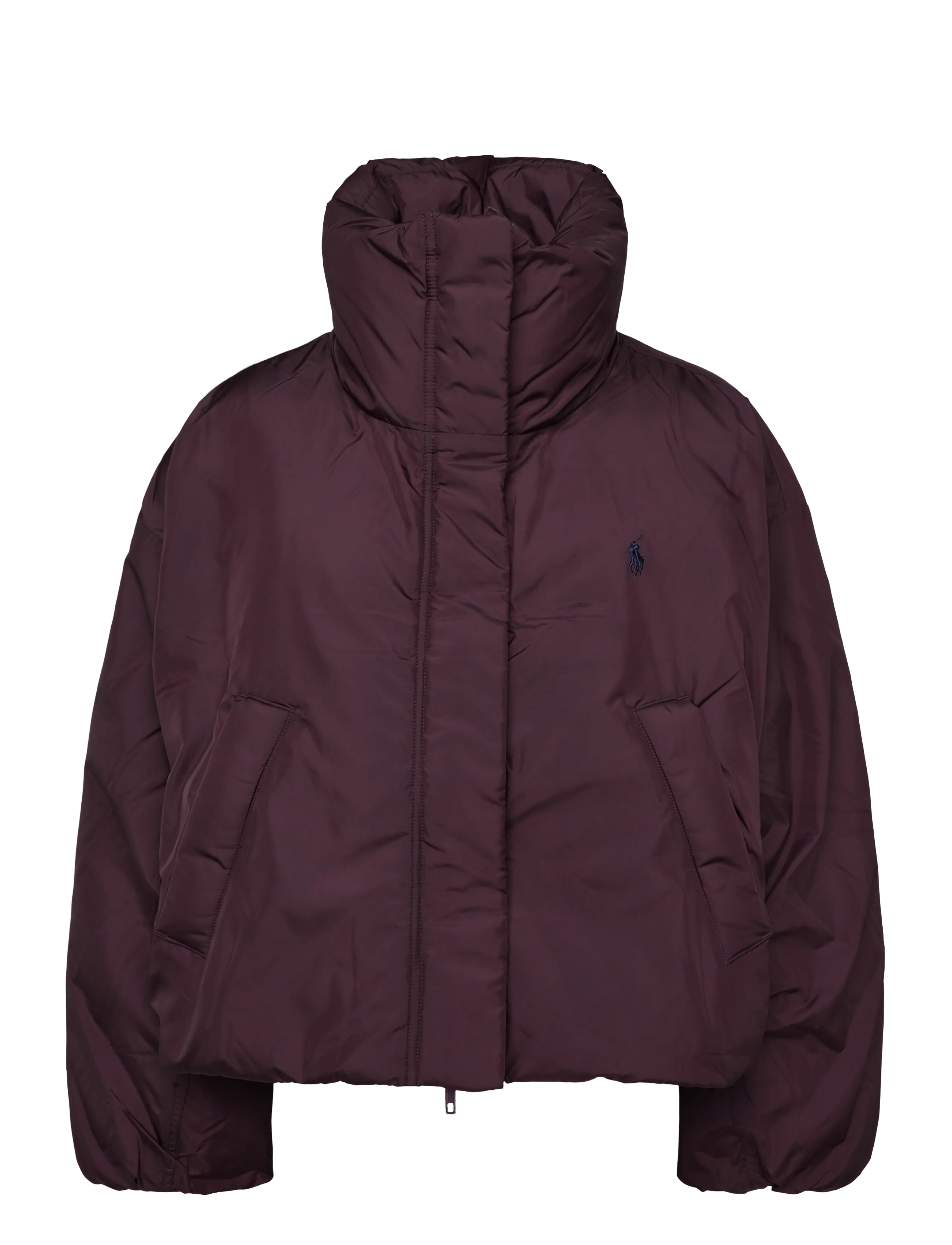 Polo Ralph Lauren Cropped Down Puffer Jacket - Jackor & Kappor - DARK SHADOW BURGU / burgundy
