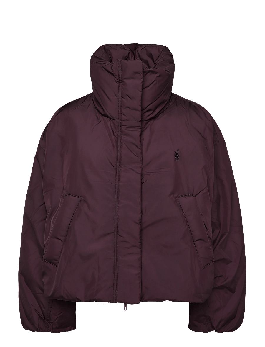 Polo Ralph Lauren - Cropped Down Puffer Jacket - winterjacken - dark shadow burgu - 1