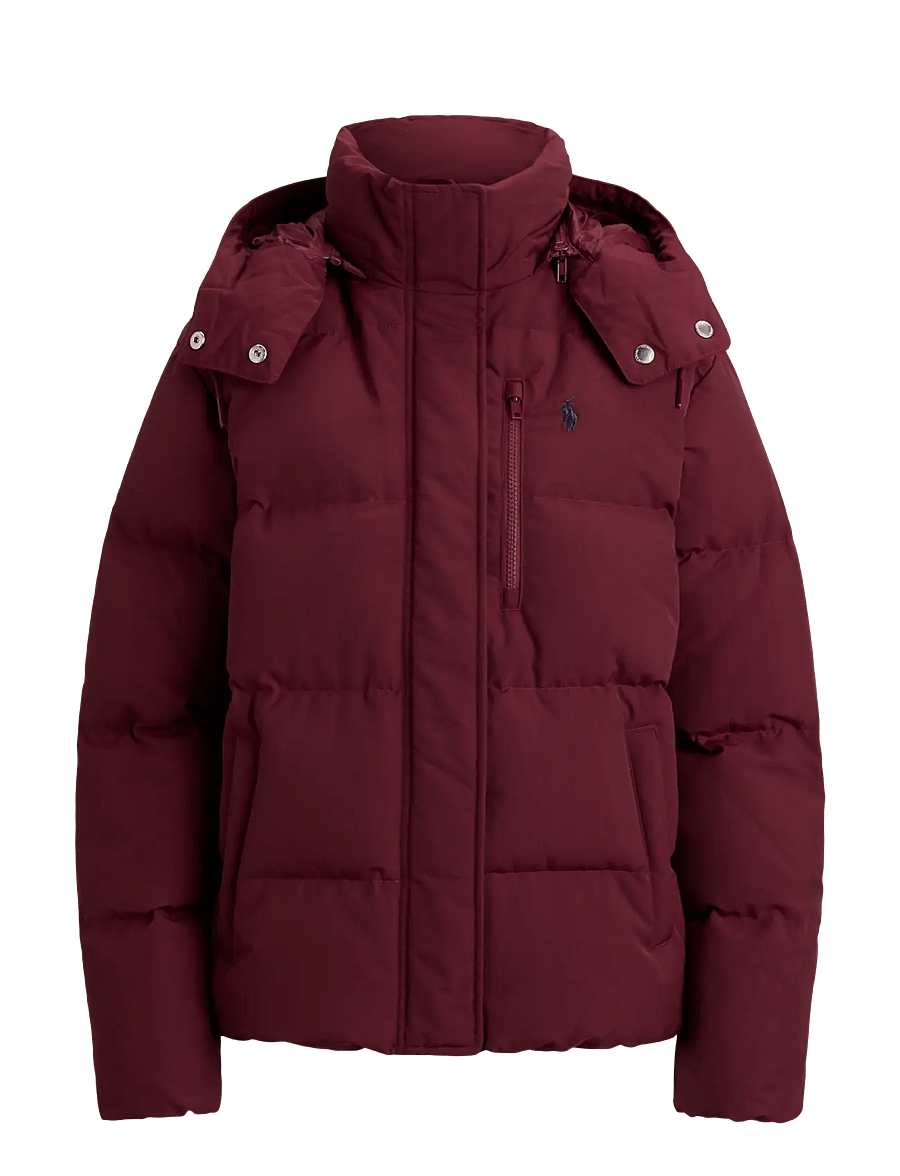 Polo Ralph Lauren - Mid-Weight Down Puffer Jacket - vinterjackor - classic wine - 0