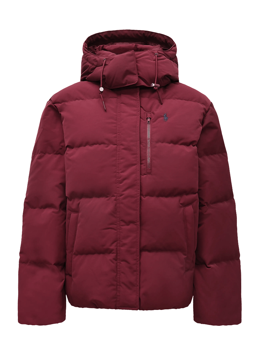 Polo Ralph Lauren - Matt dunpufferjacka i medelvikt - vinterjackor - classic wine - 1