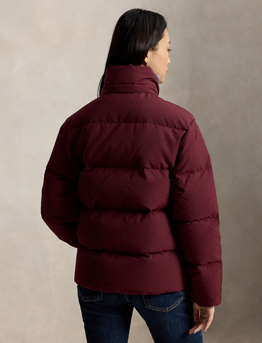 Polo Ralph Lauren - Mid-Weight Down Puffer Jacket - vinterjackor - classic wine - 1
