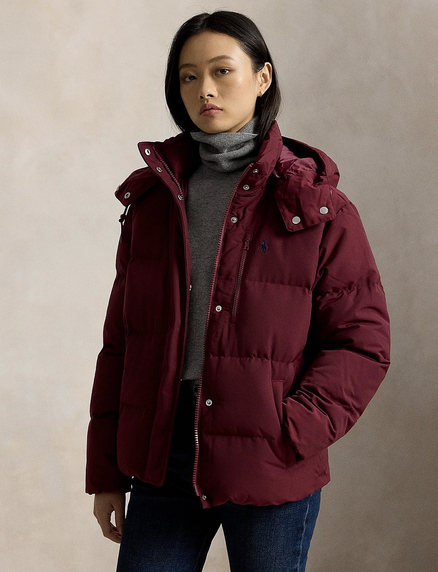 Polo Ralph Lauren - Mid-Weight Down Puffer Jacket - vinterjackor - classic wine - 2
