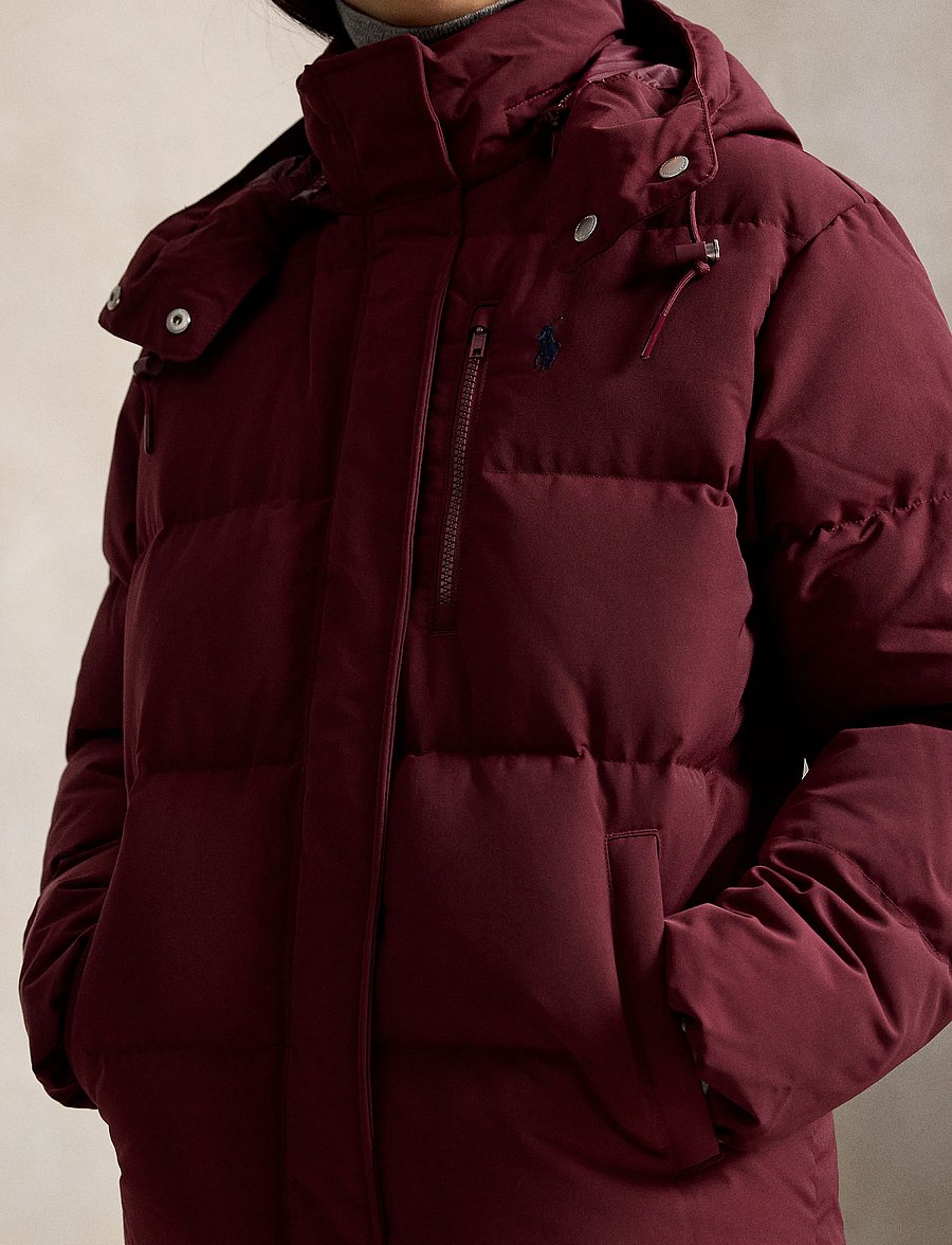 Polo Ralph Lauren - Mid-Weight Down Puffer Jacket - vinterjackor - classic wine - 4
