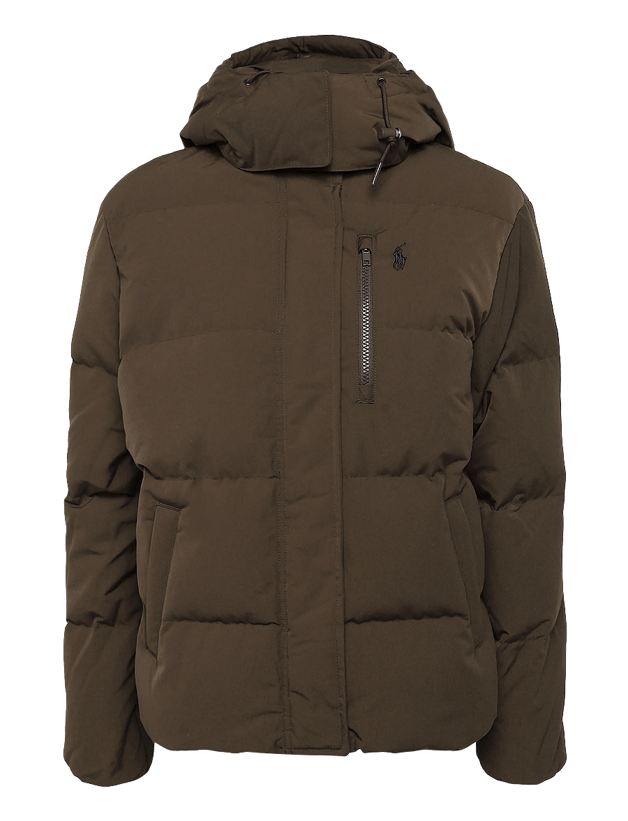 Polo Ralph Lauren - Matt dunpufferjacka i medelvikt - vinterjackor - dark beech - 2