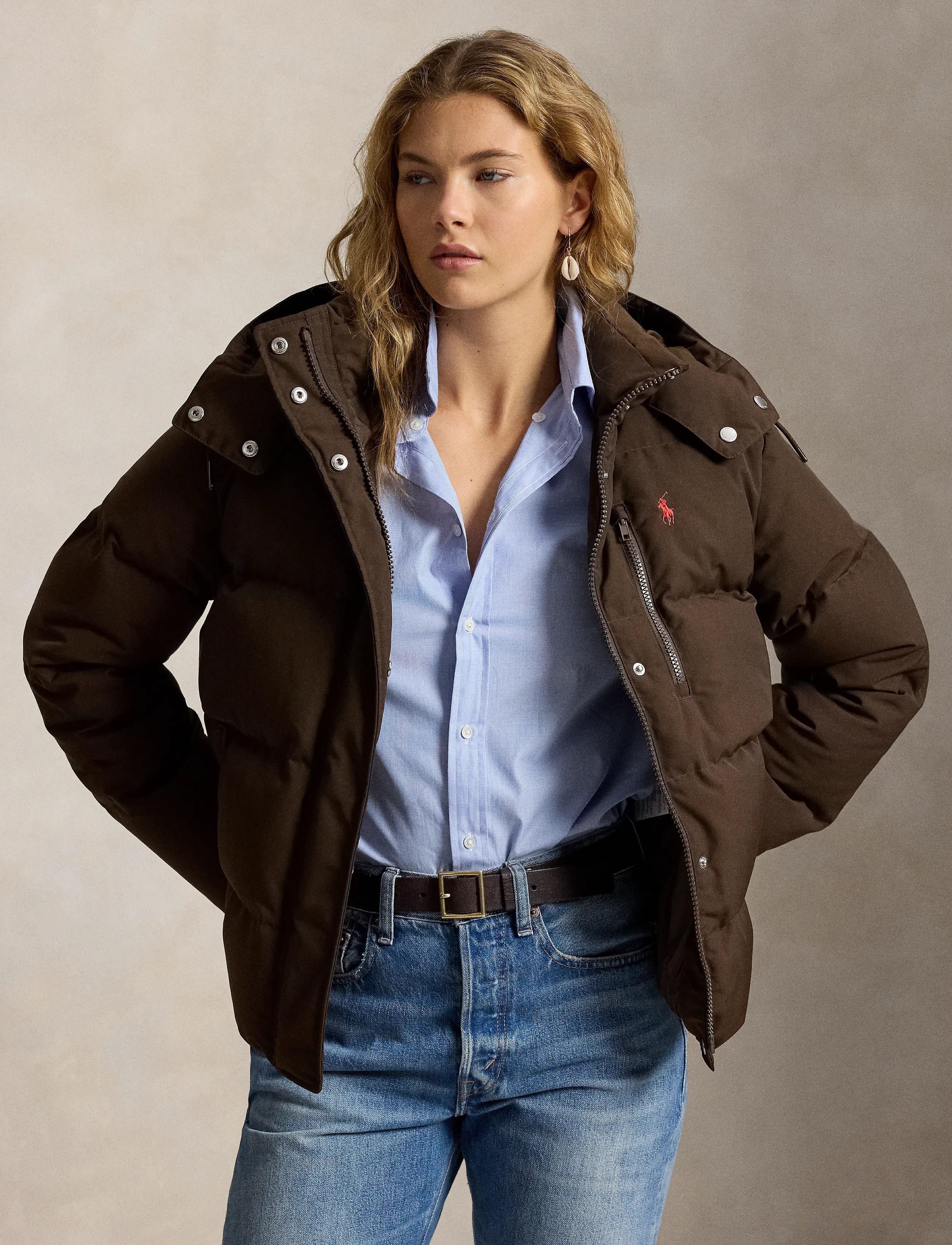 Polo Ralph Lauren - Mid-Weight Down Puffer Jacket - vinterjackor - dark beech - 4