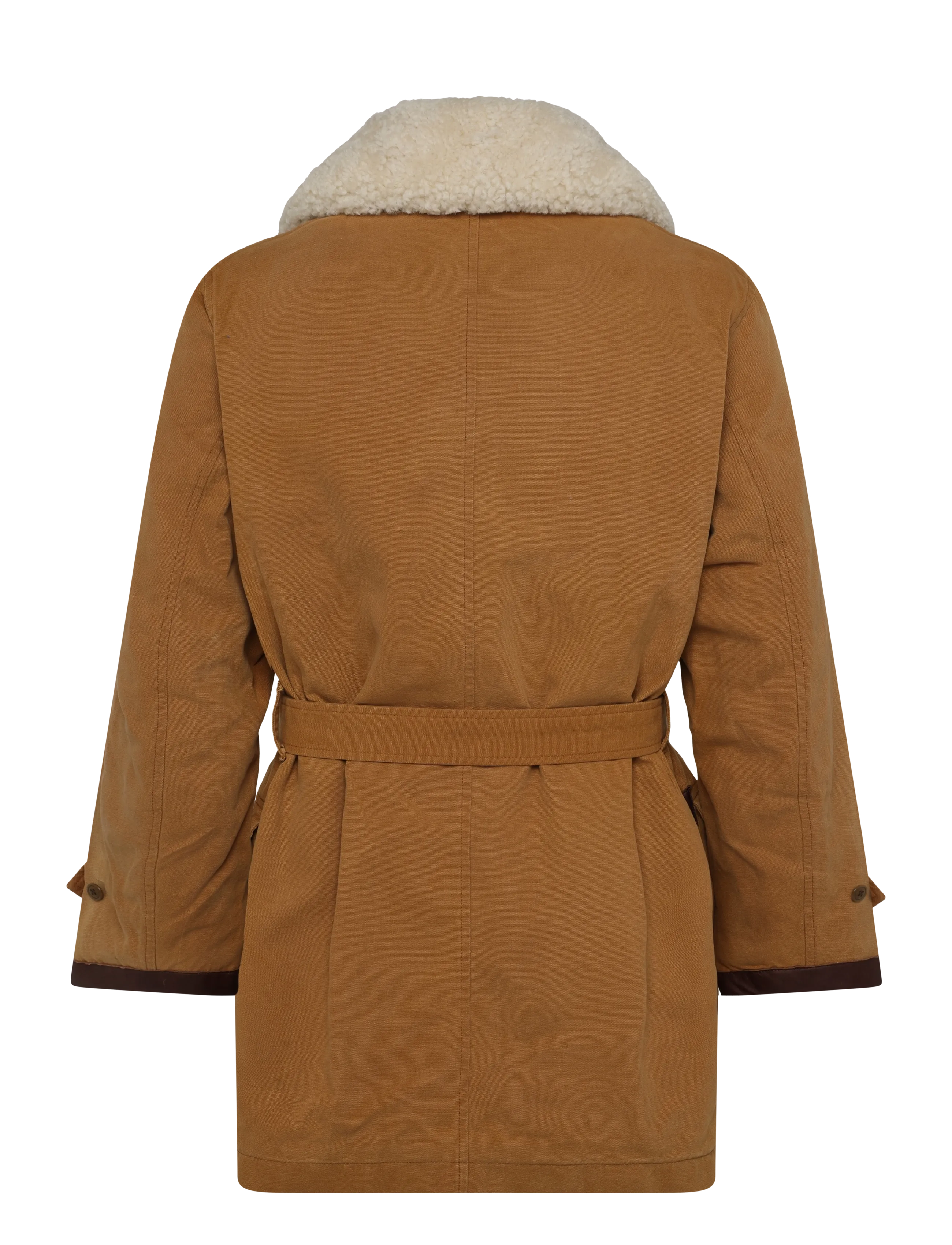 Polo Ralph Lauren - Shearling-Trim Canvas Ranch Coat - khaki - 2