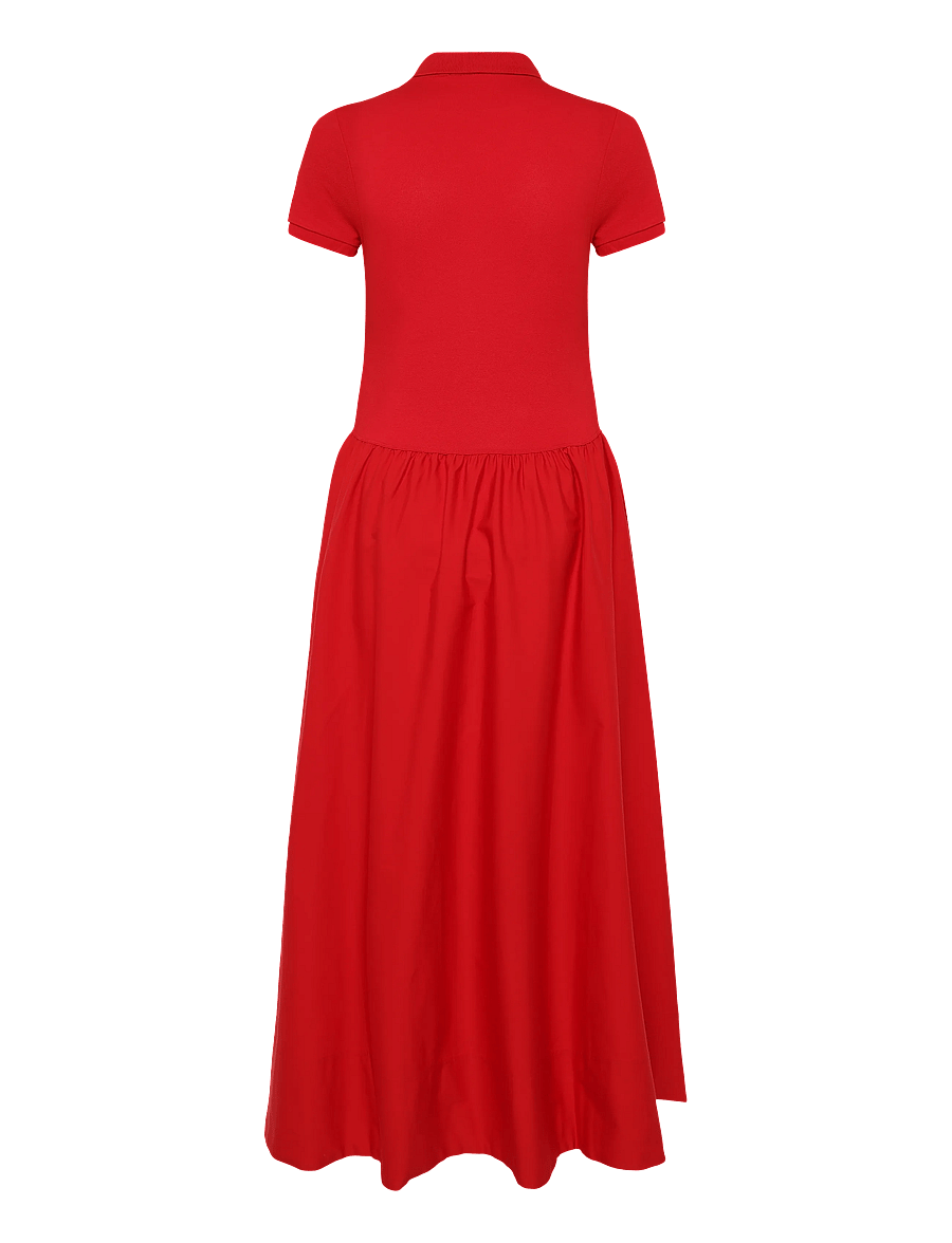 Polo Ralph Lauren - Hybrid Mesh Polo-Bodice Dress - hemdkleider - very red - 2