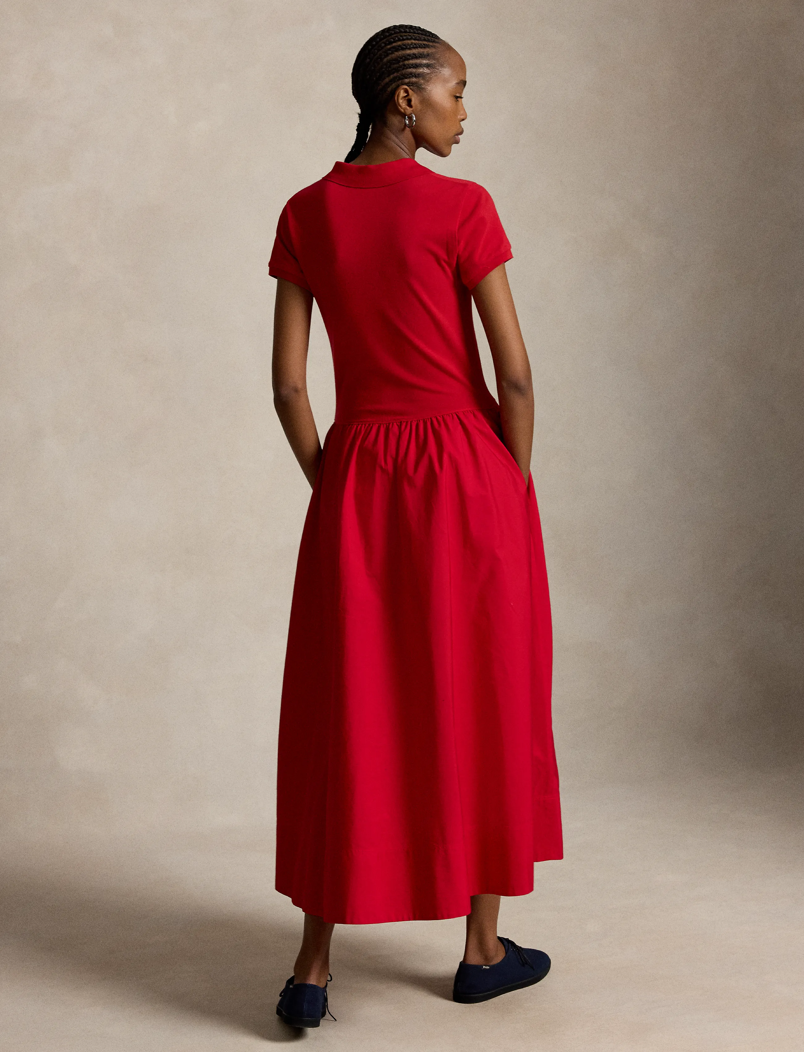 Polo Ralph Lauren - Hybrid Mesh Polo-Bodice Dress - very red - 2