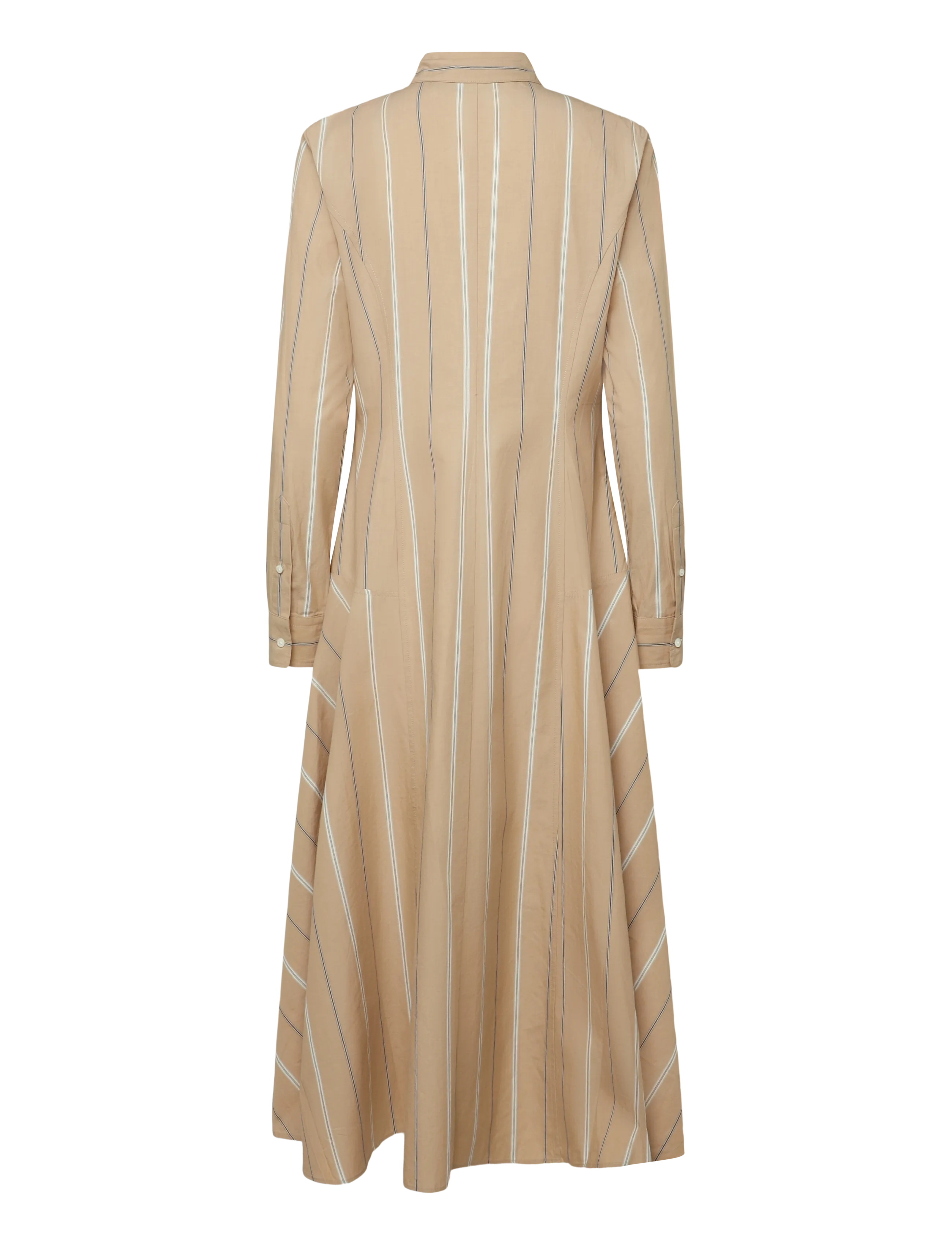 Polo Ralph Lauren - Striped Cotton Paneled Shirtdress - shirt dresses - 2026b tan-cream - 2