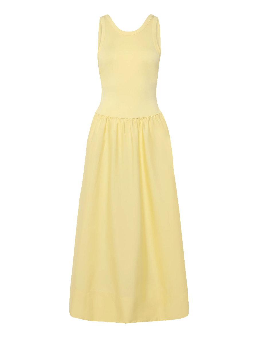 Polo Ralph Lauren - Ponte-Bodice Sleeveless Dress - sommerkjoler - t bird yellow - 1