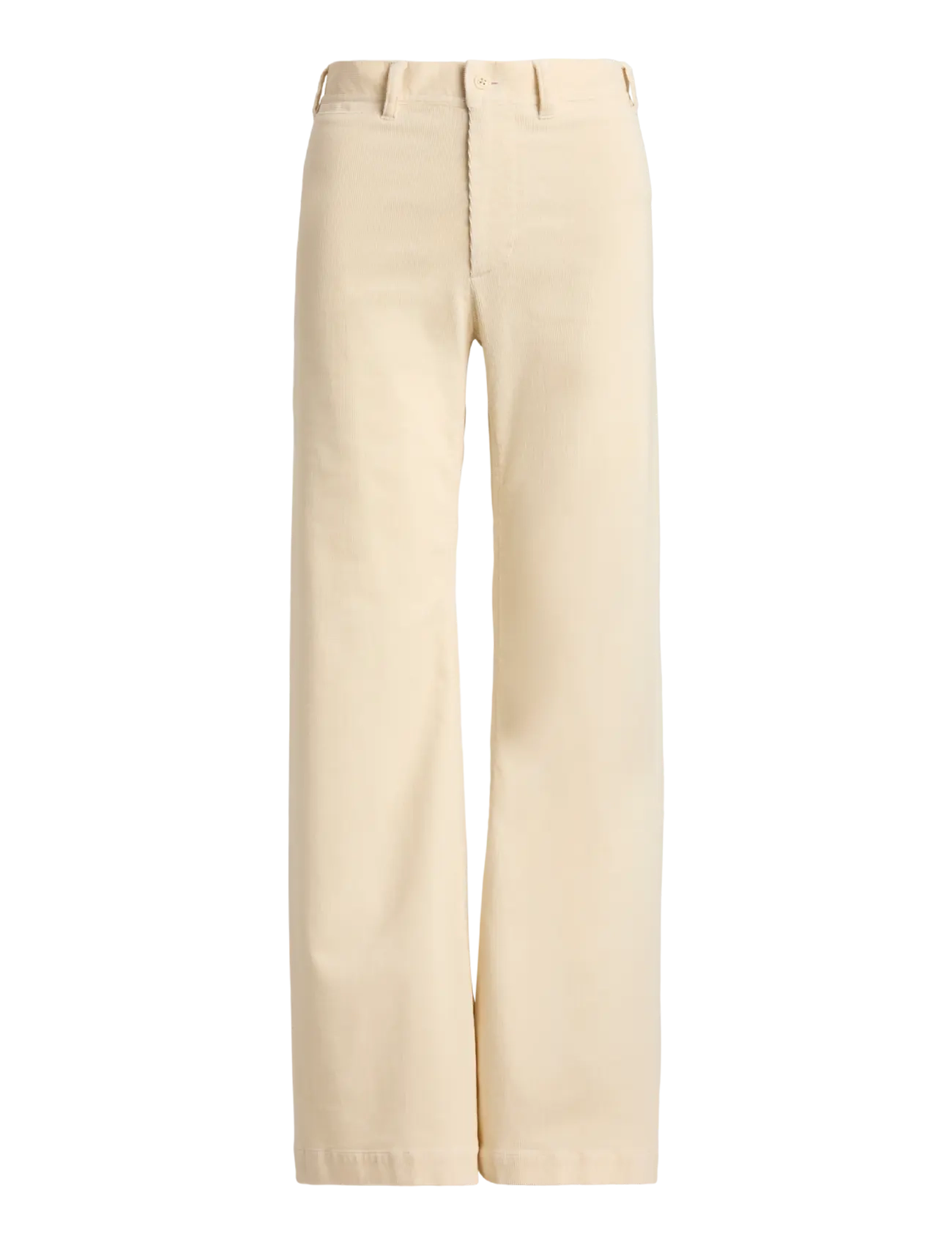Polo Ralph Lauren - 14 WALE STR CRDRY-WVN-PANTS - utsvängda byxor - cream - 1