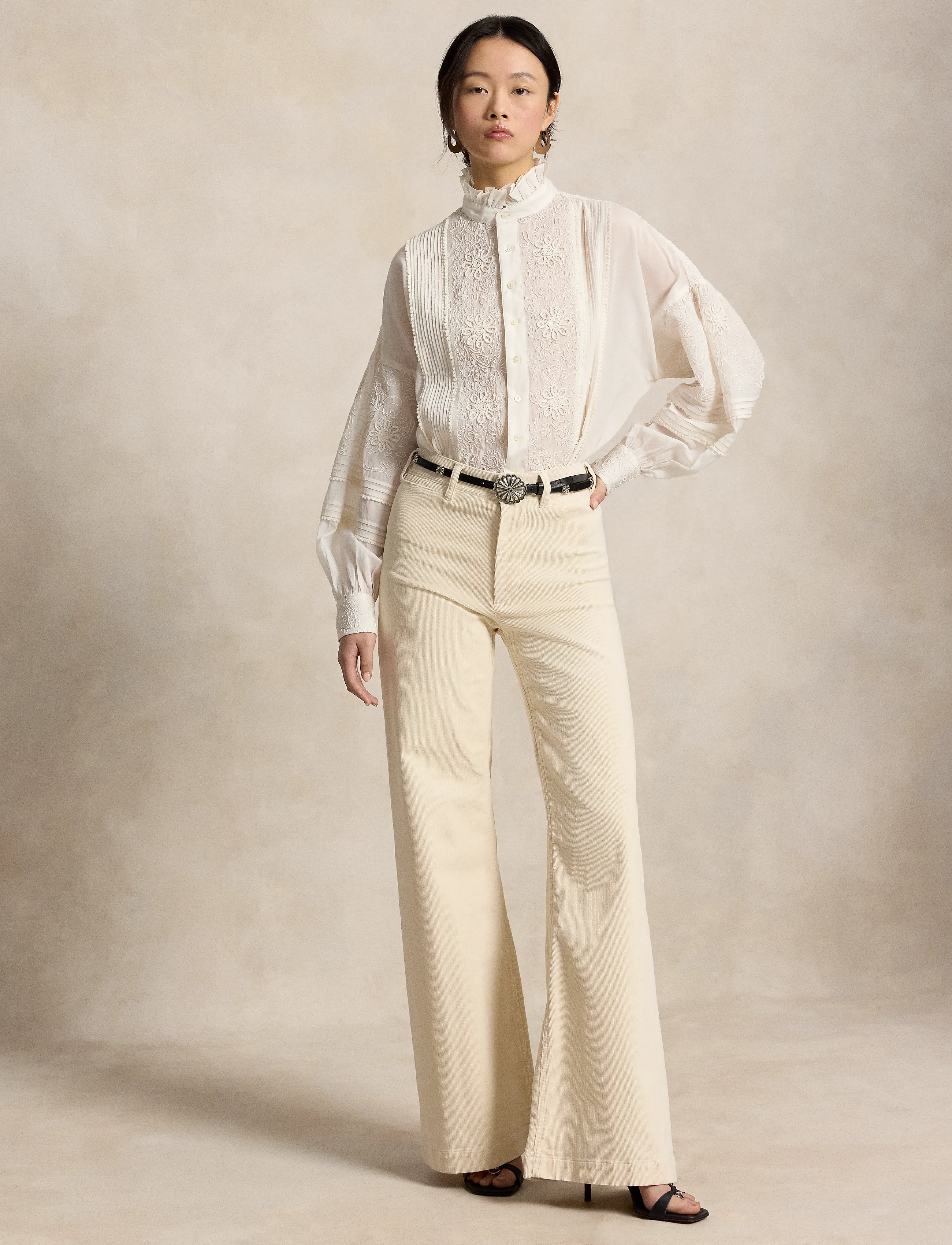 Polo Ralph Lauren 14 WALE STR CRDRY-WVN-PANTS - Byxor - CREAM / cream