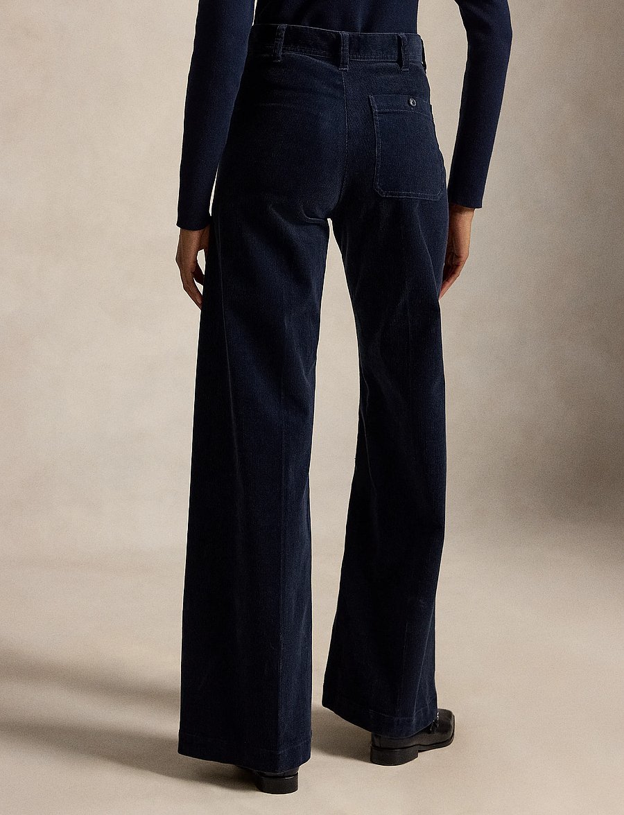 Polo Ralph Lauren - 14 WALE STR CRDRY-WVN-PANTS - utsvängda byxor - navy - 3