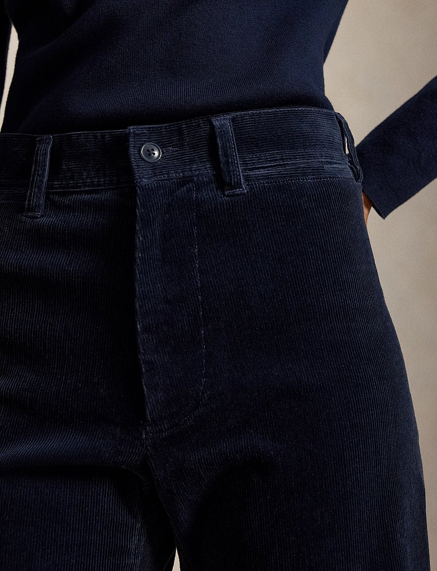 Polo Ralph Lauren - 14 WALE STR CRDRY-WVN-PANTS - utsvängda byxor - navy - 5