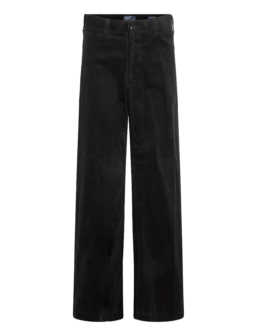 Polo Ralph Lauren - 14 WALE STR CRDRY-WVN-PANTS - utsvängda byxor - polo black - 1