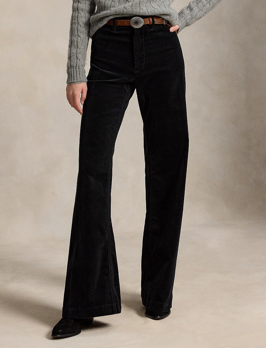 Polo Ralph Lauren - 14 WALE STR CRDRY-WVN-PANTS - flare bukser - polo black - 3