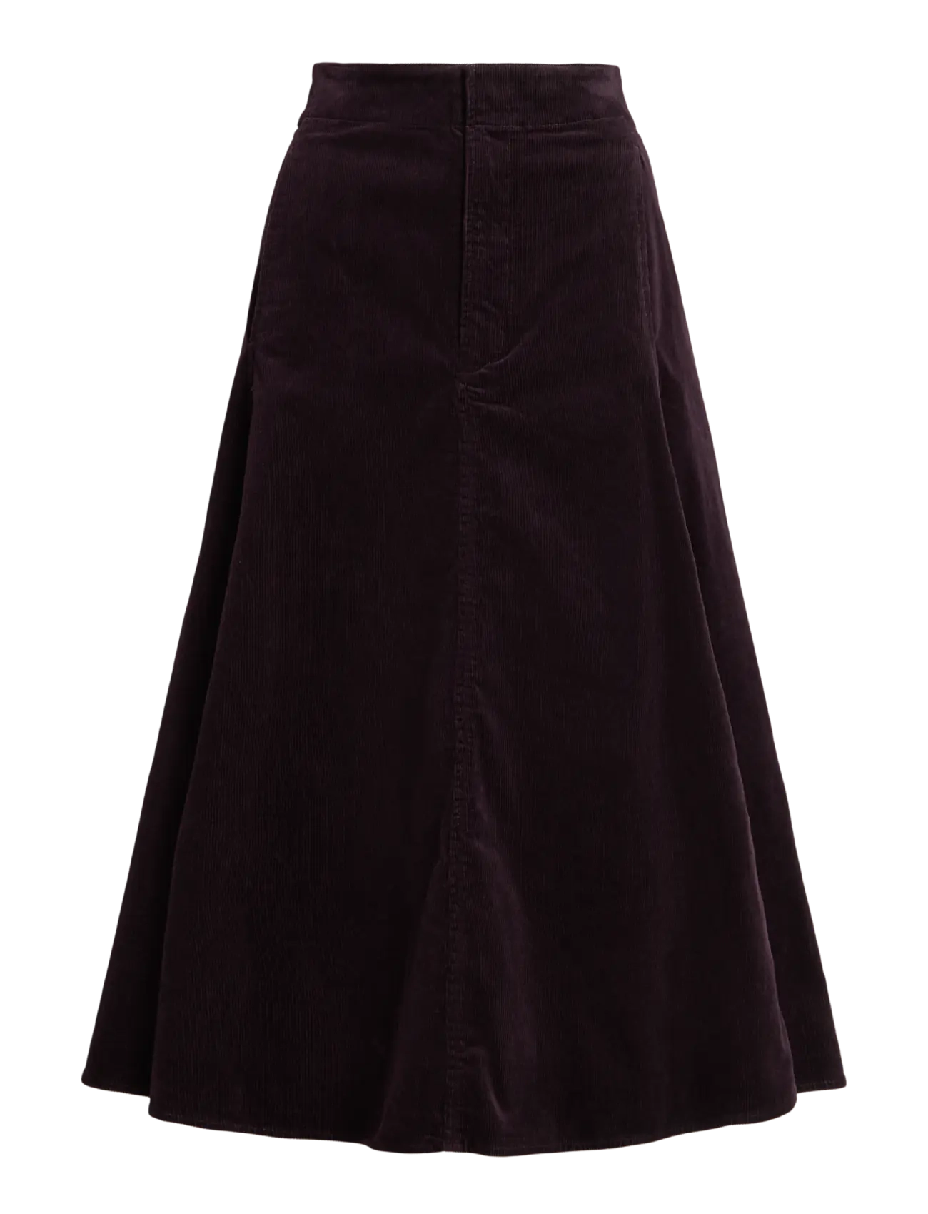Polo Ralph Lauren Corduroy A-Line Midi Skirt - Nederdele - MIDNIGHT MERLOT / burgundy