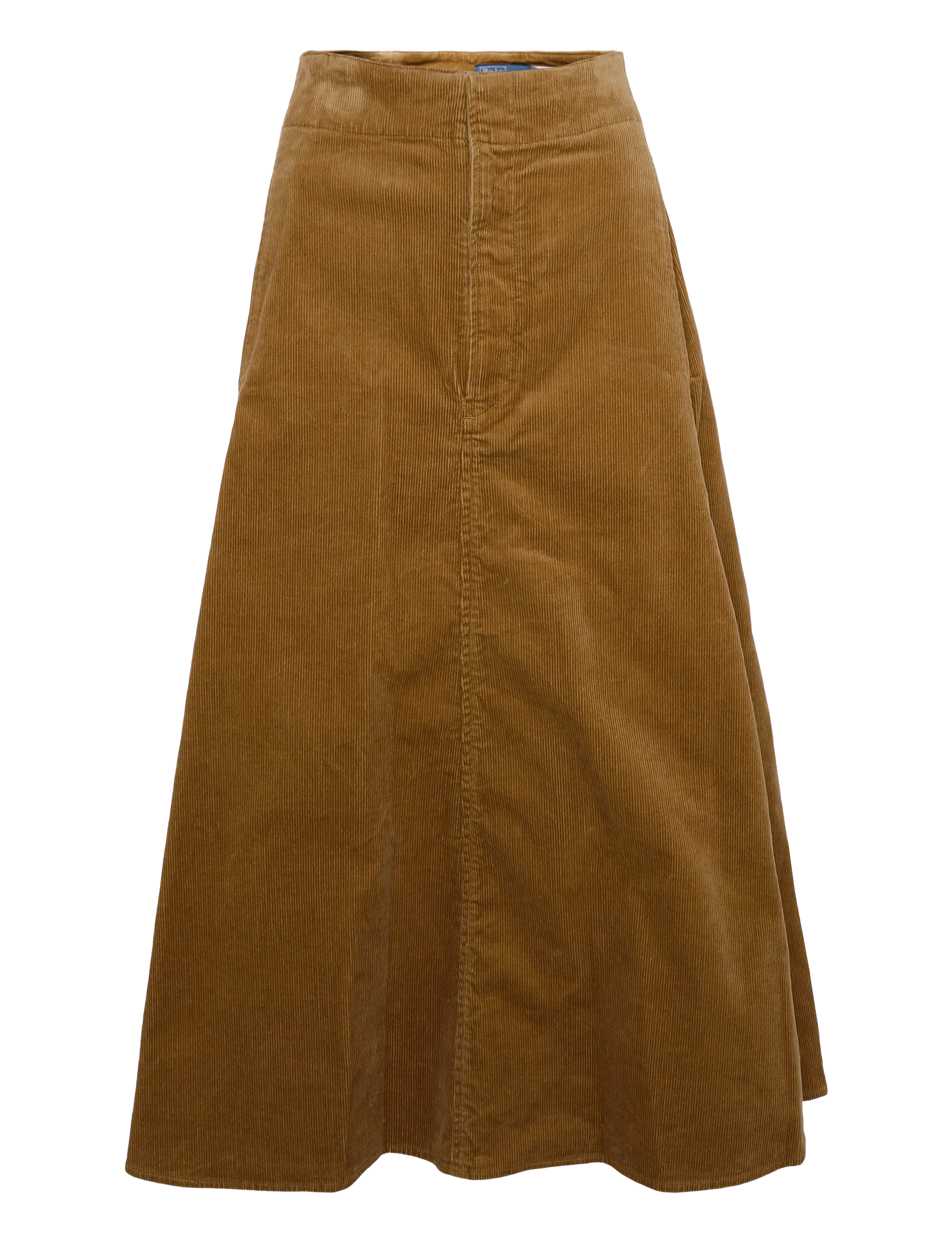 Polo Ralph Lauren Corduroy A-Line Midi Skirt - Polo Ralph Lauren - TAN / brown