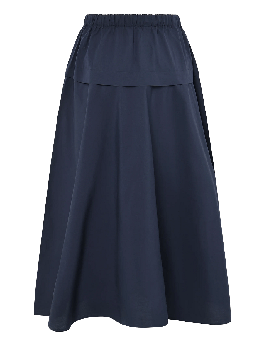 Polo Ralph Lauren - Cotton Canvas A-Line Skirt - maxi nederdele - hunter navy - 2