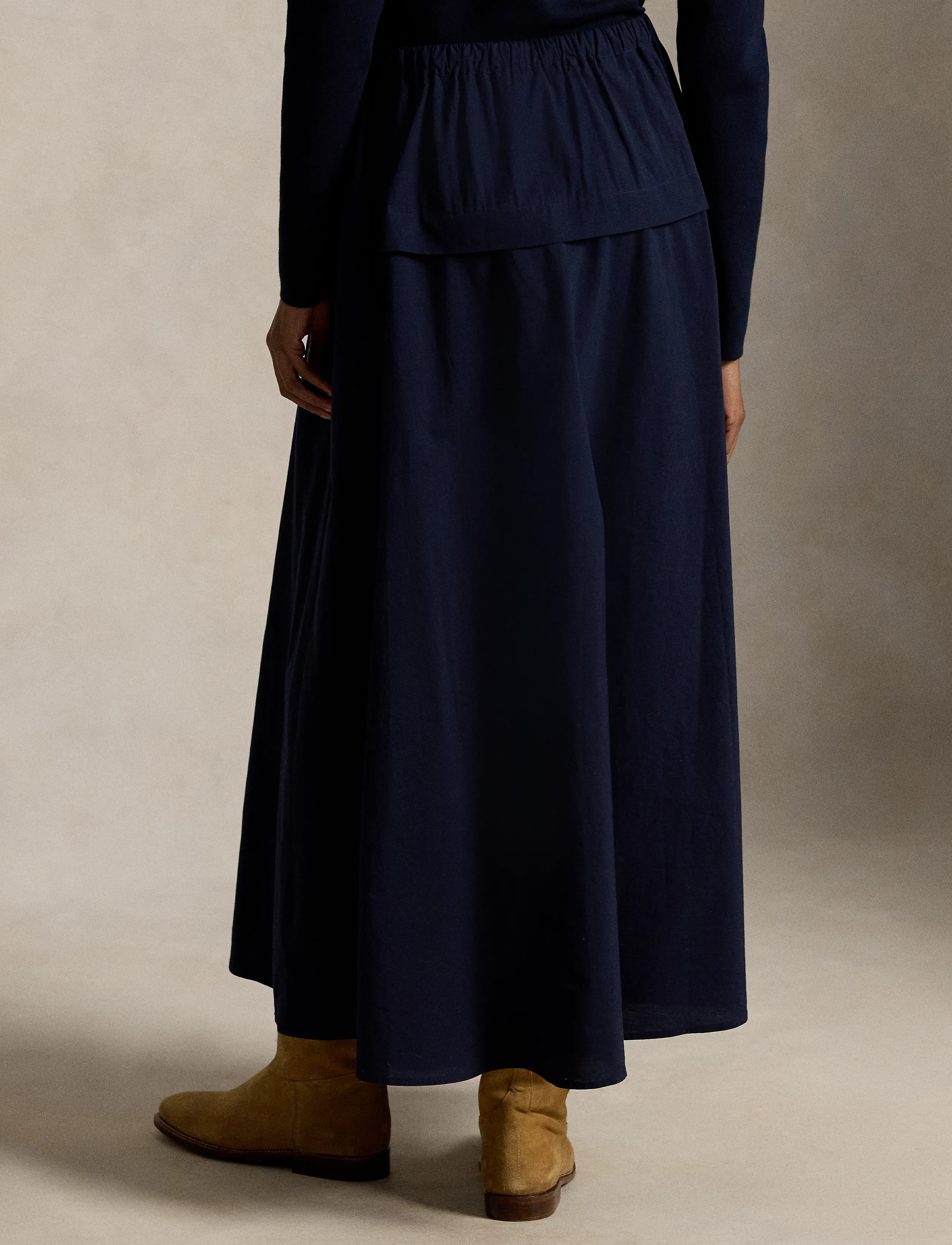 Polo Ralph Lauren - Cotton Canvas A-Line Skirt - maxi nederdele - hunter navy - 3