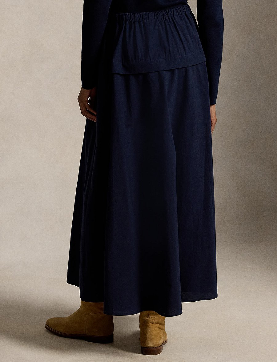 Polo Ralph Lauren - Cotton Canvas A-Line Skirt - maxi nederdele - hunter navy - 3