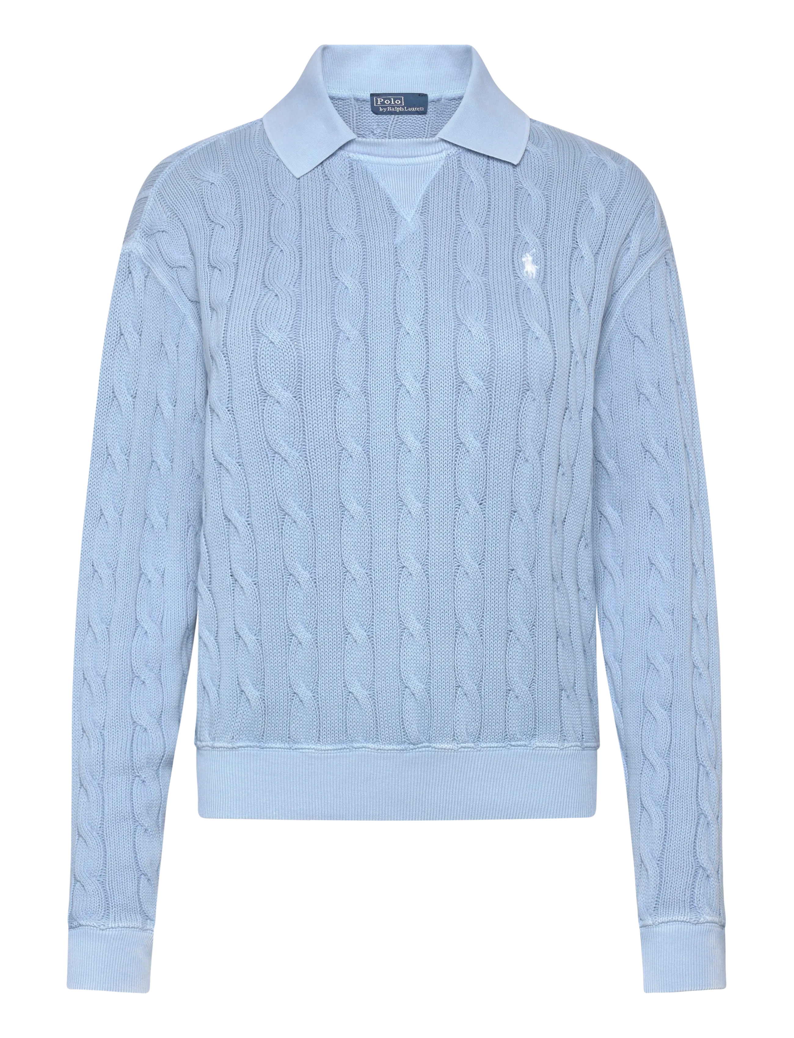 Polo Ralph Lauren 2/20 COTTON-KNT-POLO - Tøj - CHAMBRAY BLUE / blue