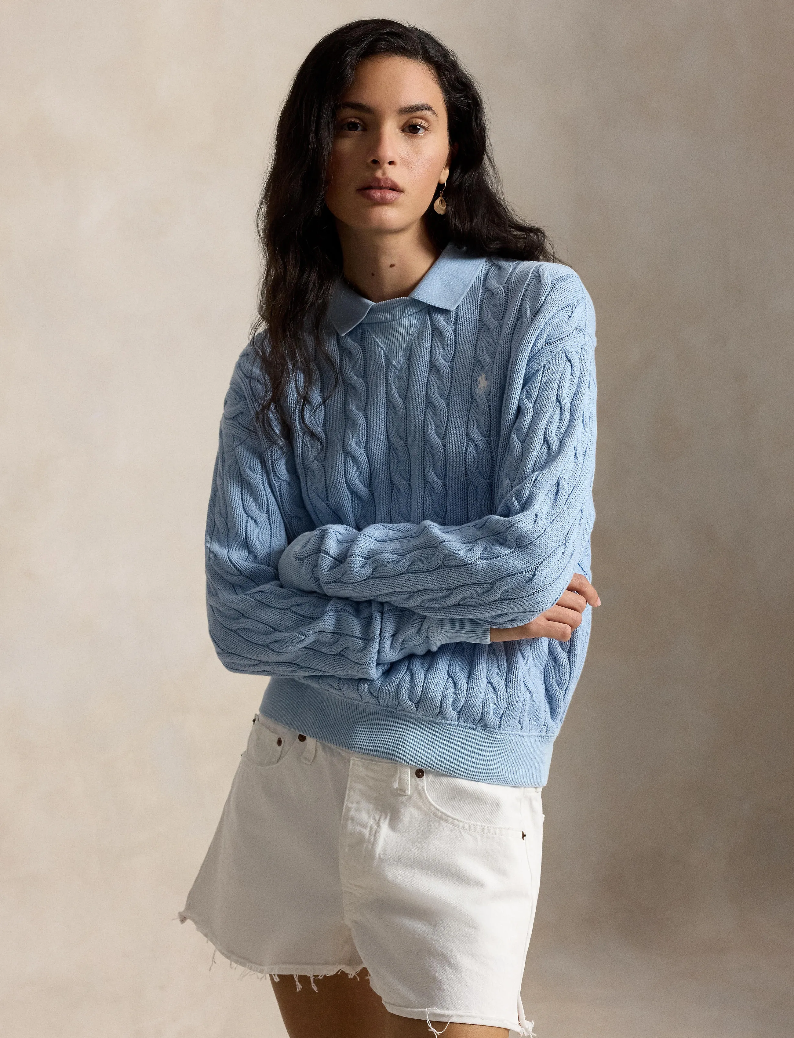 Polo Ralph Lauren 2/20 COTTON-KNT-POLO - Pullover - CHAMBRAY BLUE / blue