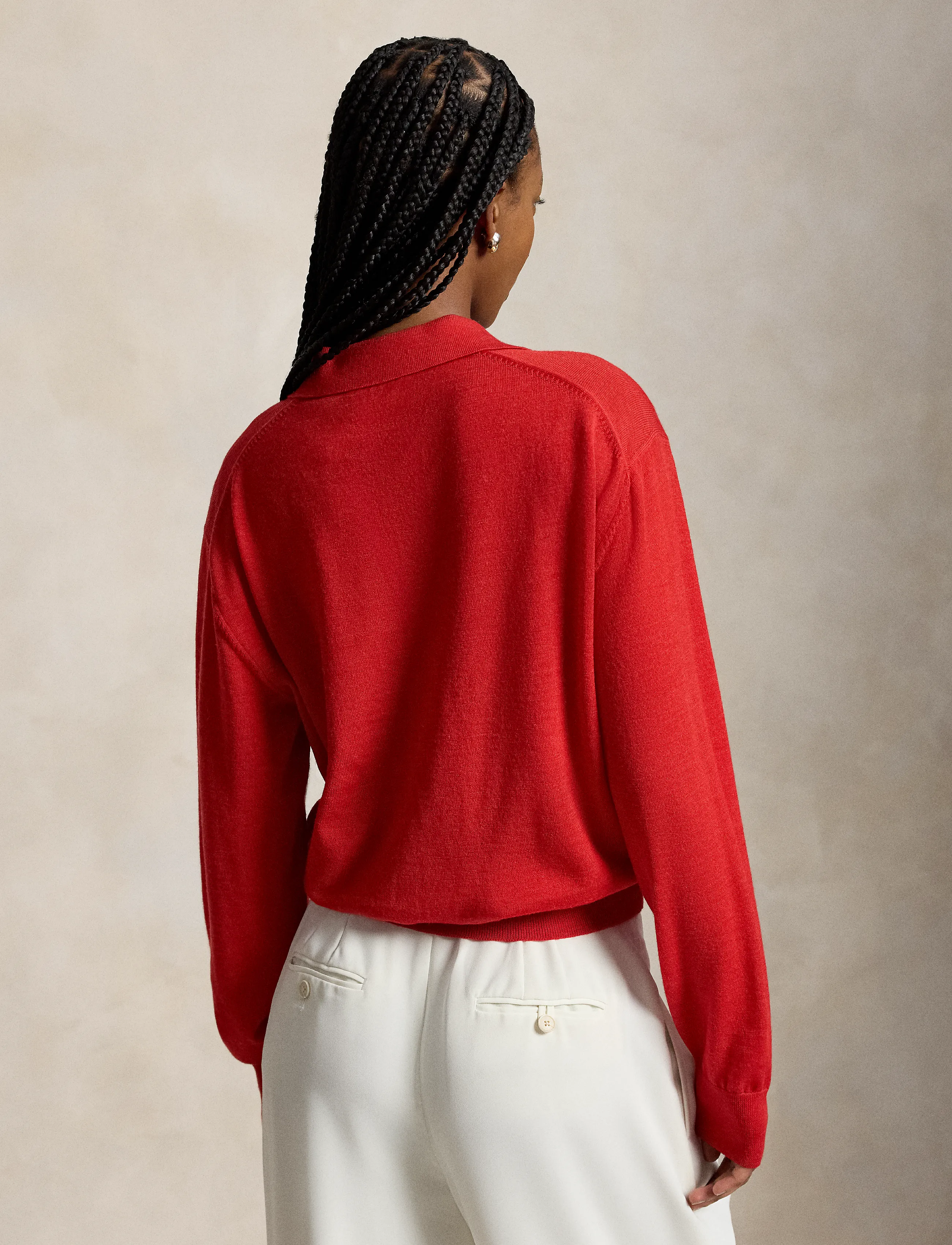 Polo Ralph Lauren - Wool Polo-Collar Sweater - stickade tröjor - flanders red heat - 3