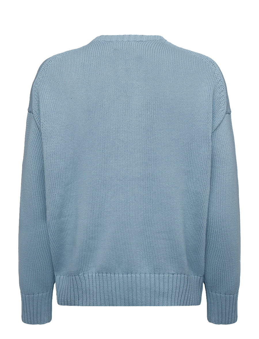 Polo Ralph Lauren - Polo Bear Oversize Cotton Sweater - stickade tröjor - blue note - 2